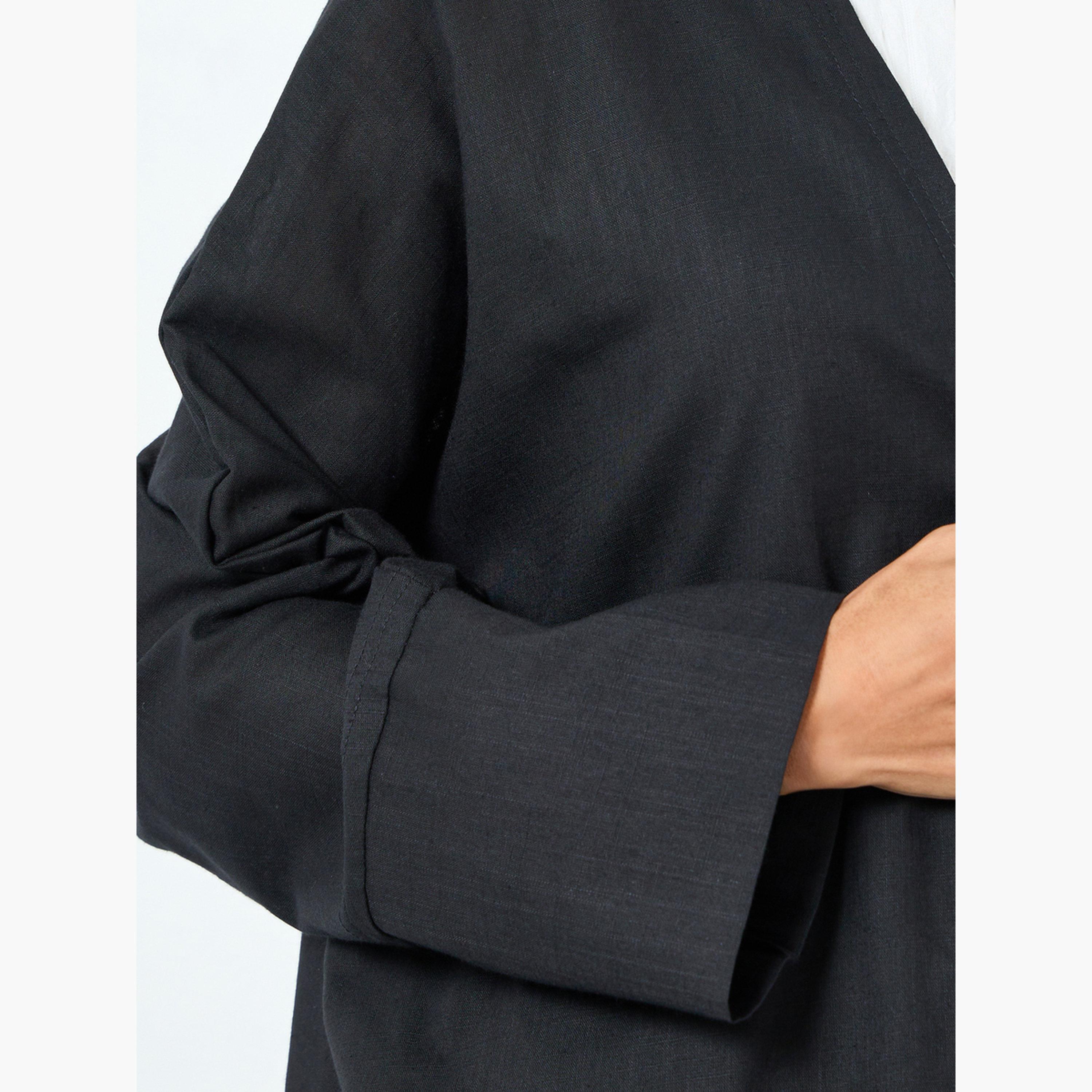 عباية سادة بأكمام طويلة-women-arabicclothing-abayas-image-3