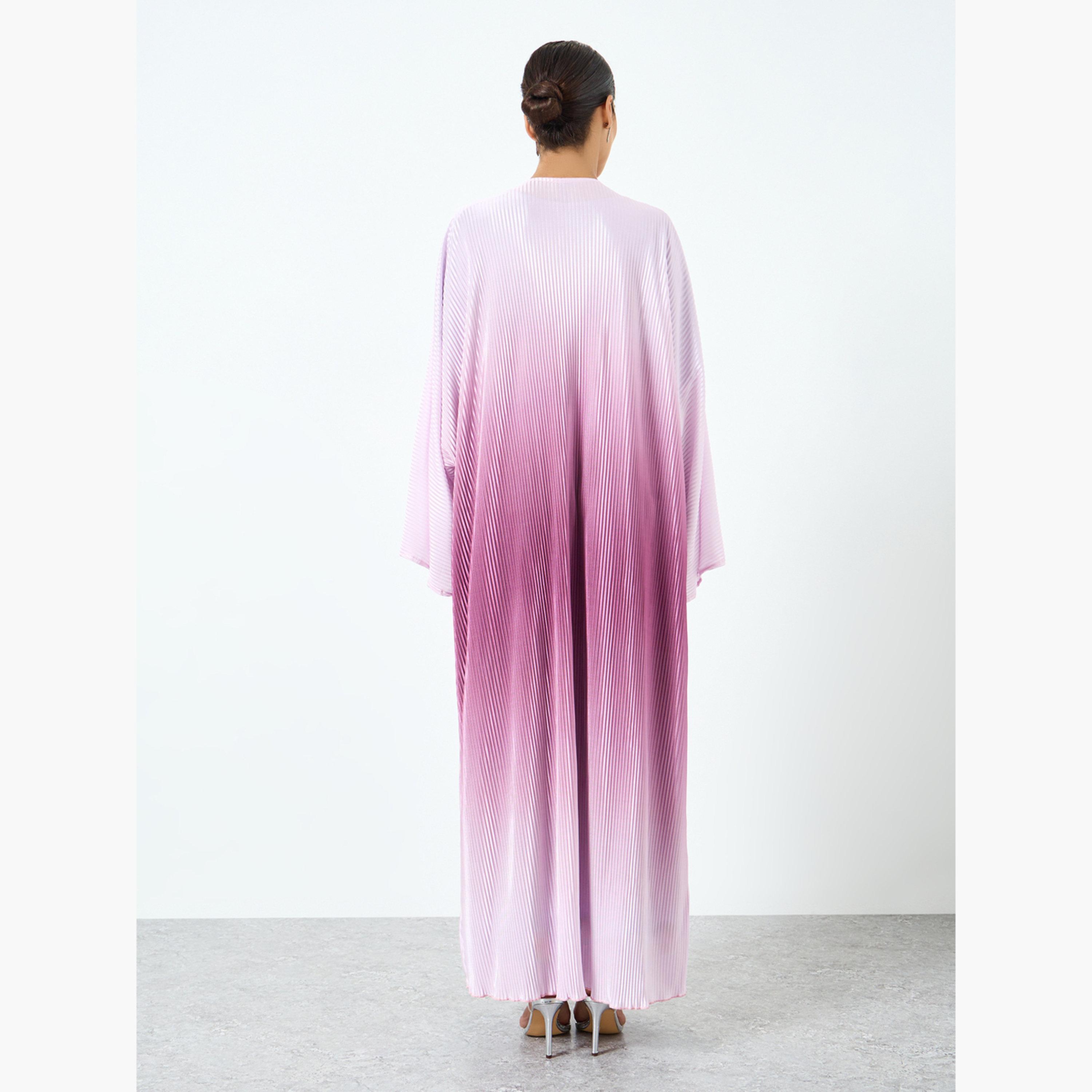 Take Two Women Ombre Textured Flare Sleeve Abaya-women-arabicclothing-abayas-image-4