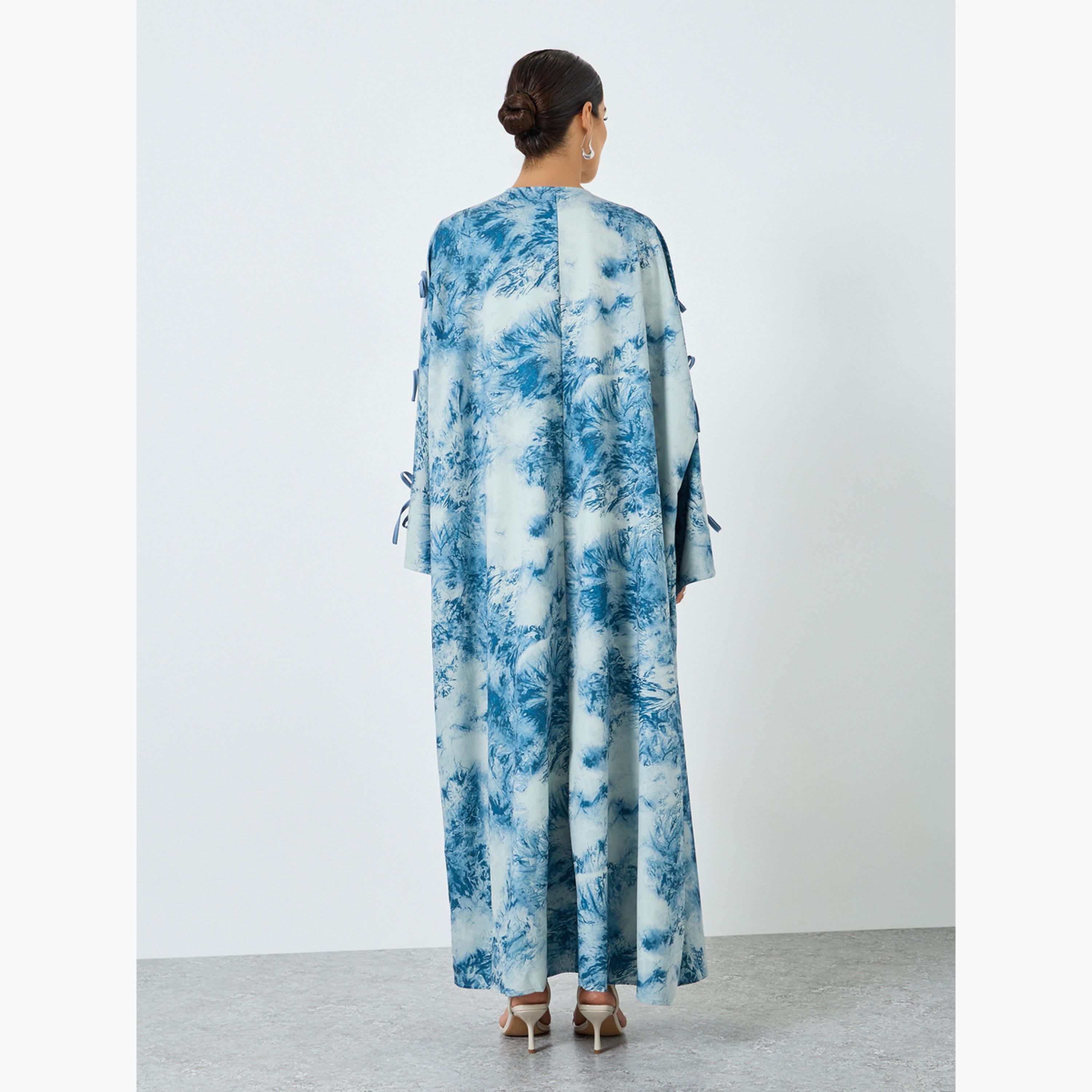 عبايةة بأكمام طويلة وطبعة جرافيك-women-arabicclothing-abayas-image-4