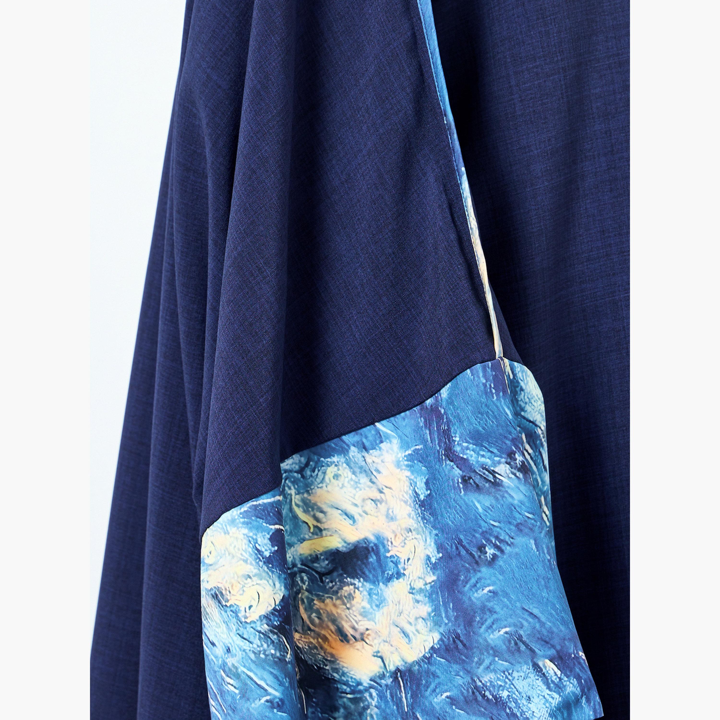 عباية بأكمام طويلة وطبعة متباينة-women-arabicclothing-abayas-image-3