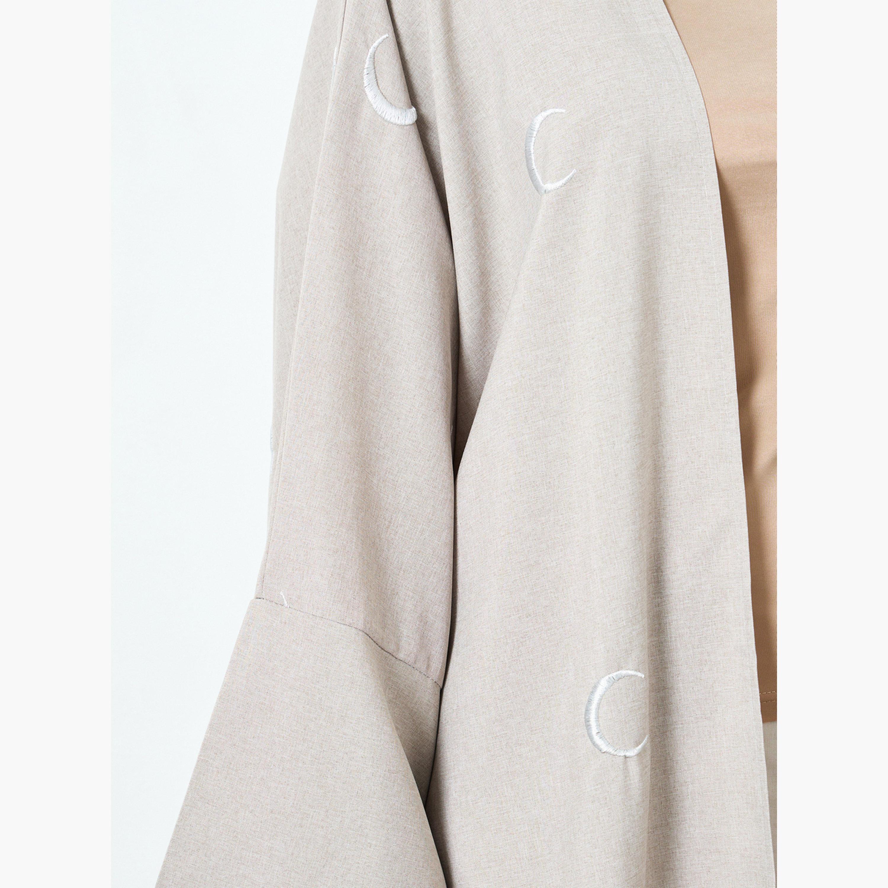 عباية مطرزة بنقشة قمر وأكمام طويلة-women-arabicclothing-abayas-image-3