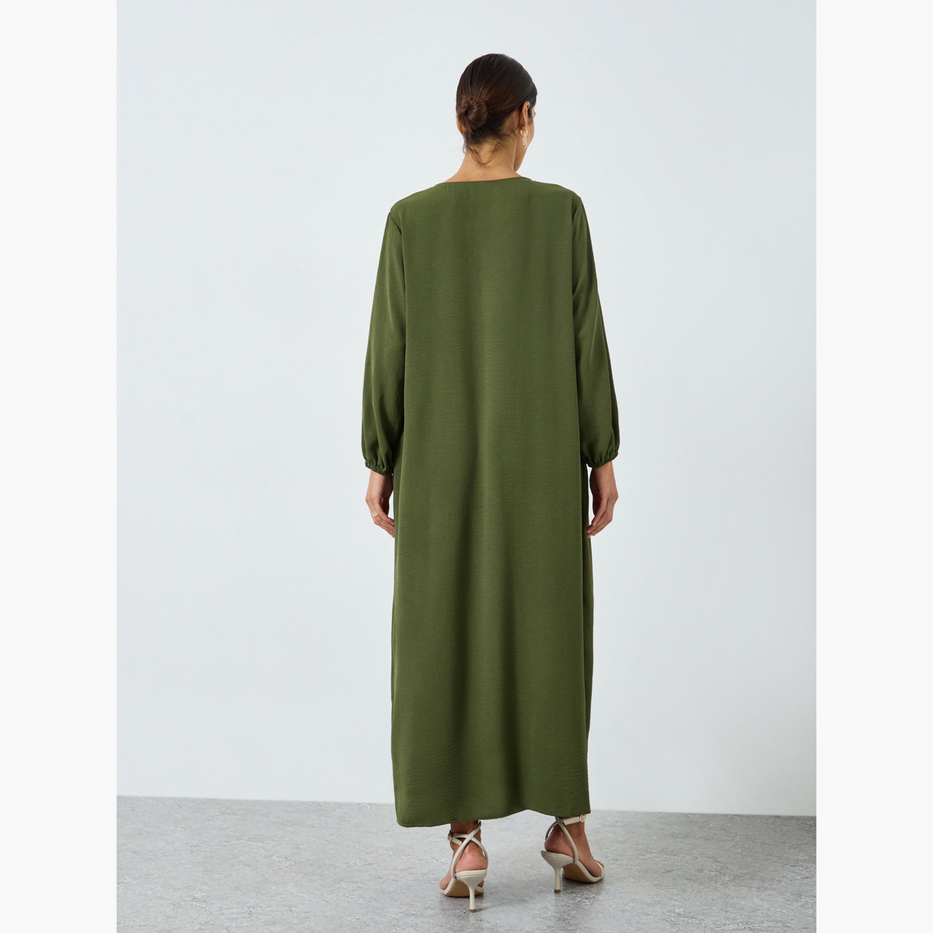 جلابية بتفاصيل كسرات للنساء-women-arabicclothing-jalabiyas-image-5