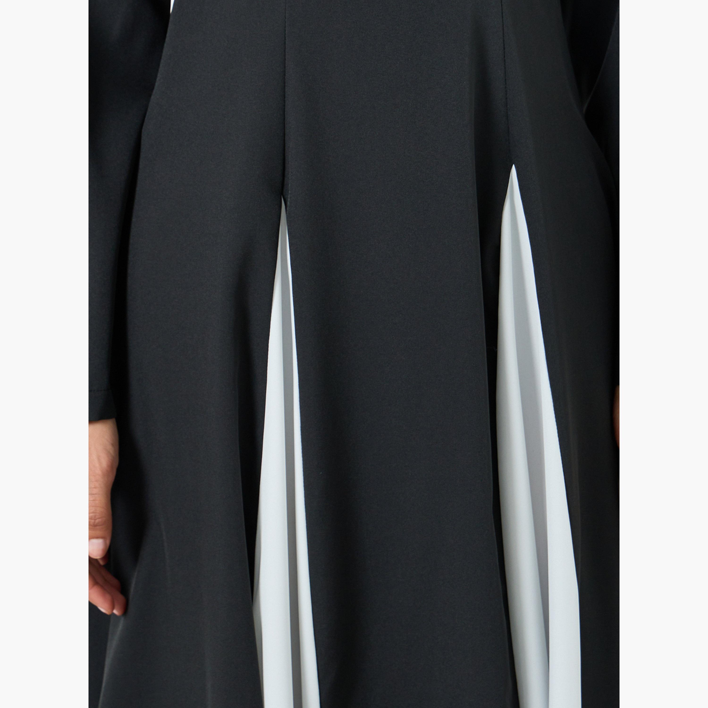 Take Two Women Color Block Collared Long Sleeve Jalabiya-women-arabicclothing-jalabiyas-image-4