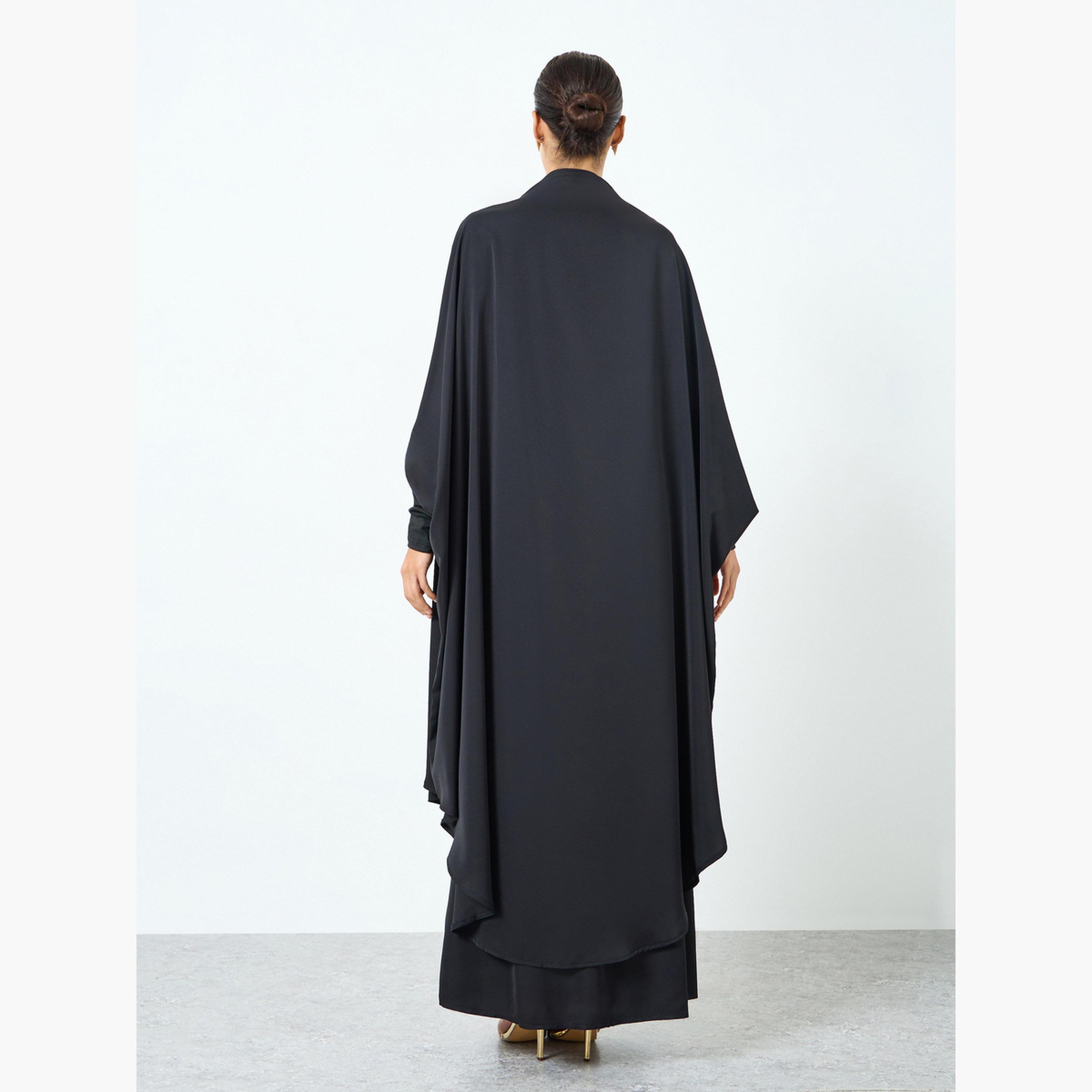 طقم عباية بأكمام خفاش وتنورة-women-arabicclothing-sets-image-5