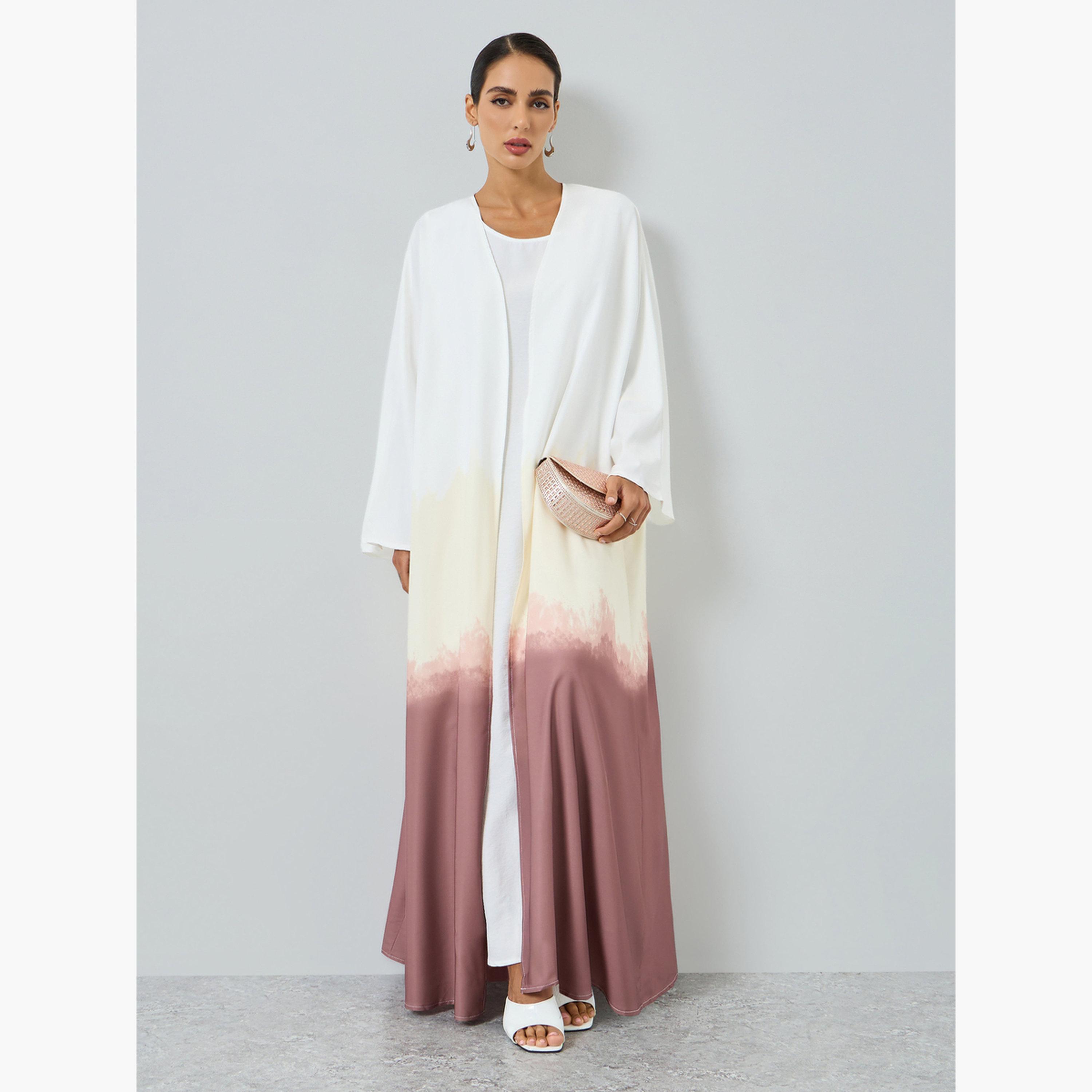 عباية بطبعة عنبر وأكمام طويلة-women-arabicclothing-abayas-image-1