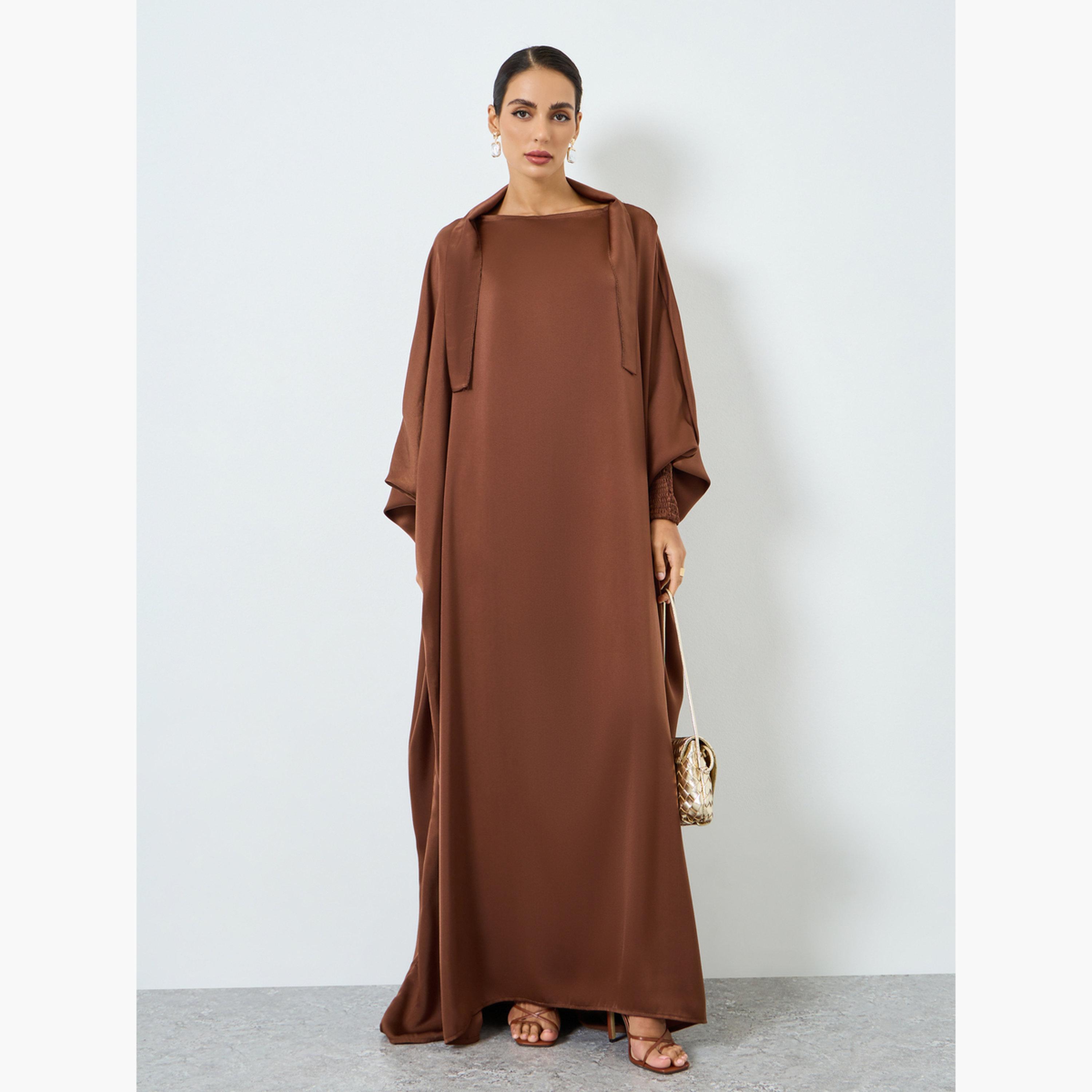 جلابية بأكمام خفاش وتصميم واسع من الأسفل-women-arabicclothing-jalabiyas-image-1