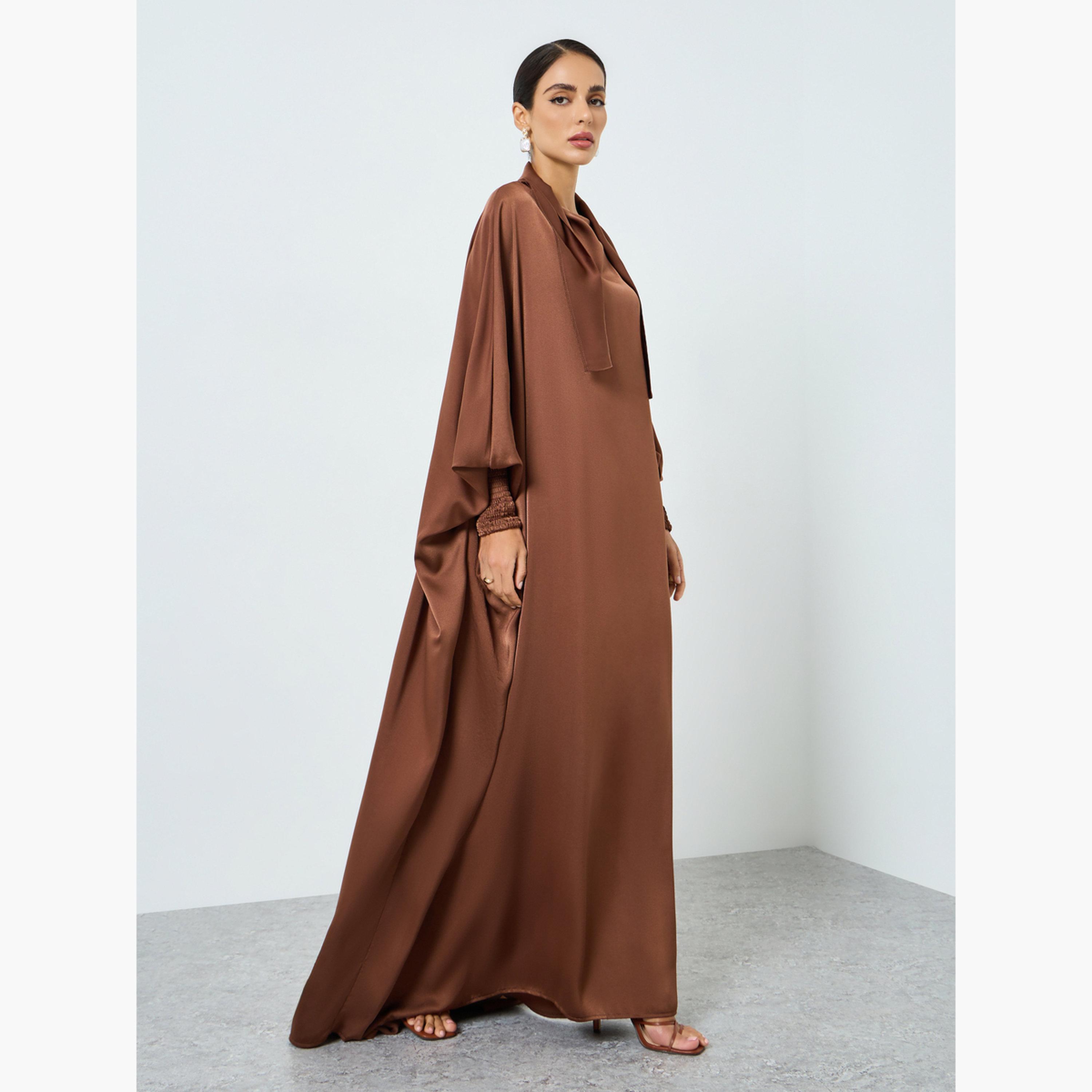 جلابية بأكمام خفاش وتصميم واسع من الأسفل-women-arabicclothing-jalabiyas-image-3