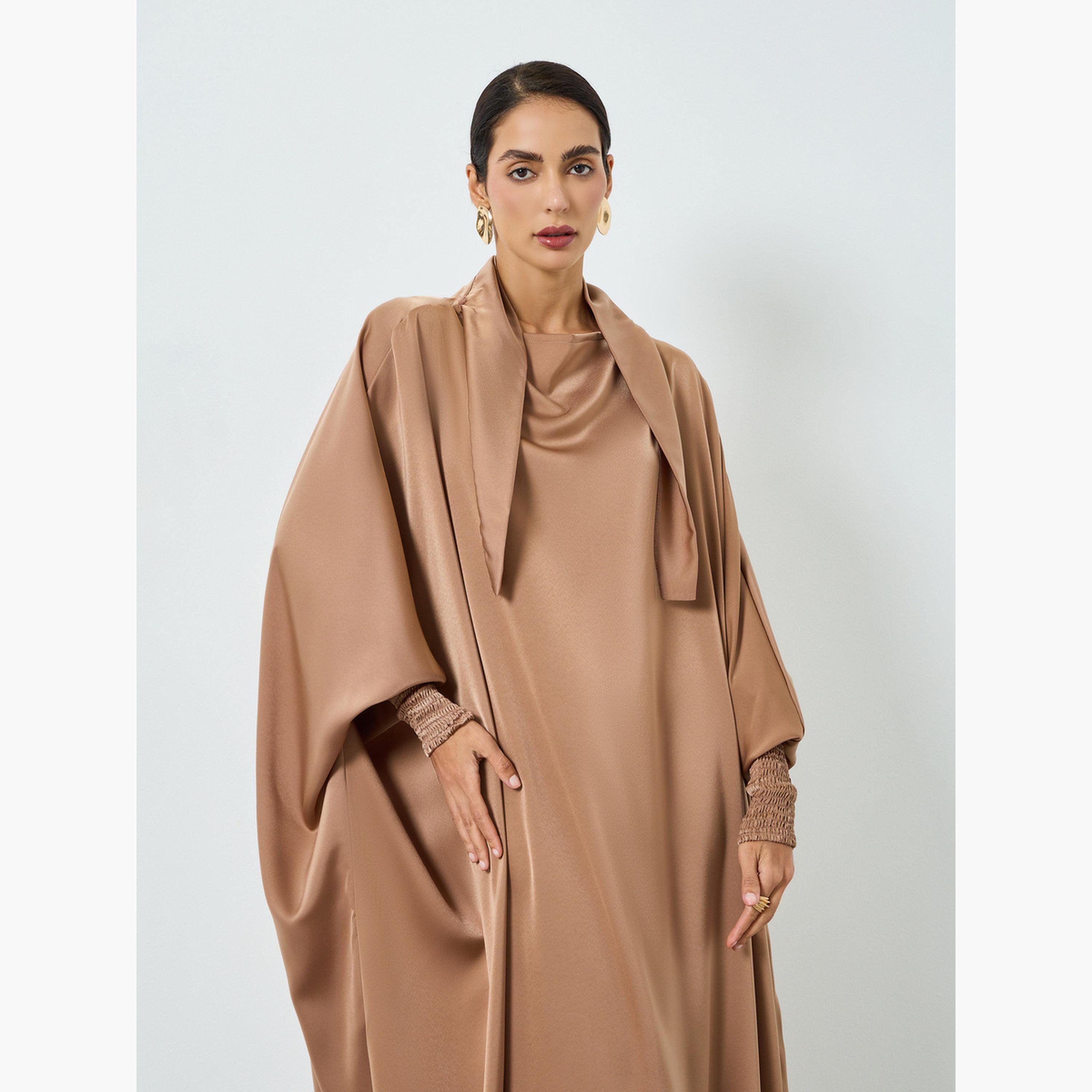 جلابية بيج بأكمام خفاش للنساء-women-arabicclothing-jalabiyas-image-2