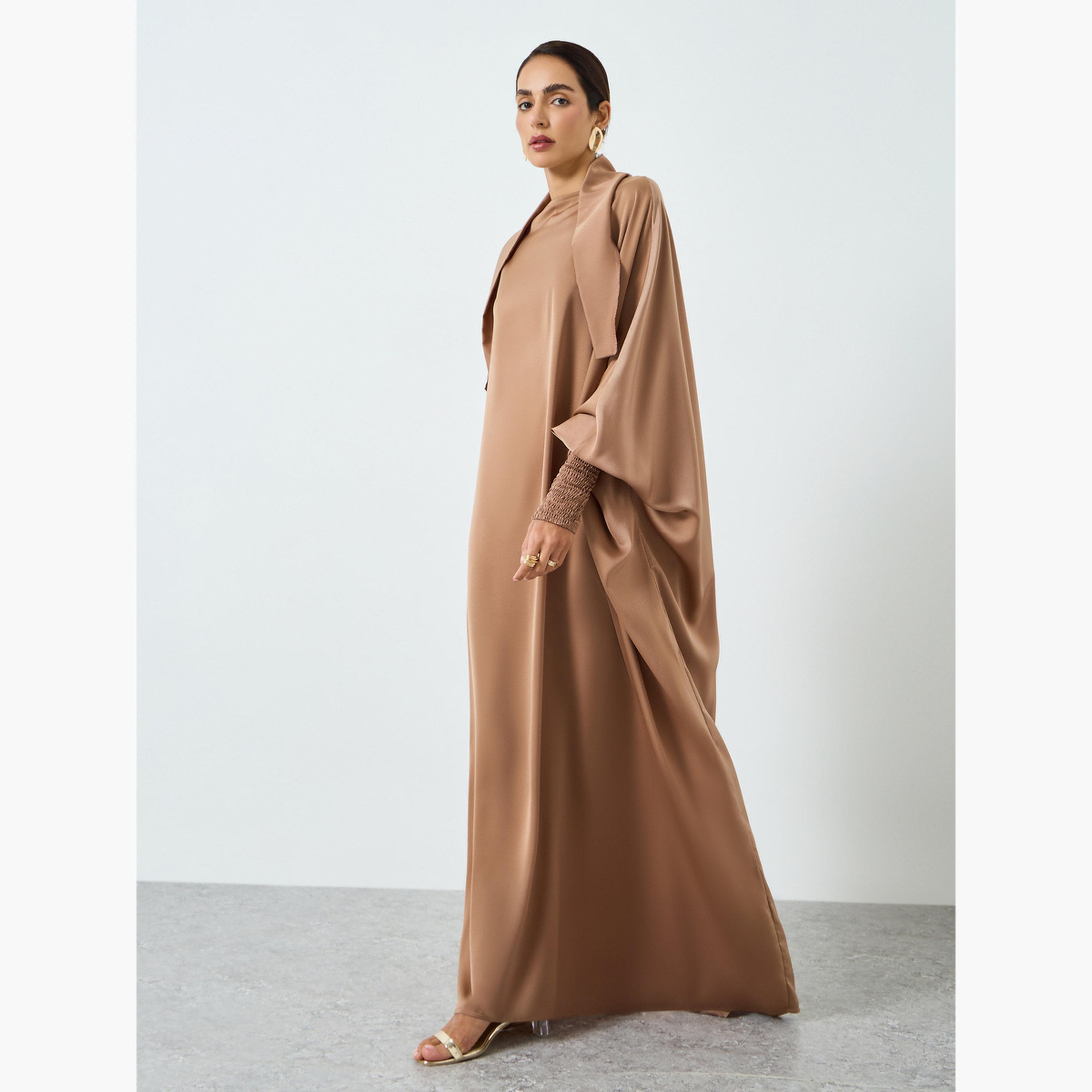 جلابية بيج بأكمام خفاش للنساء-women-arabicclothing-jalabiyas-image-3