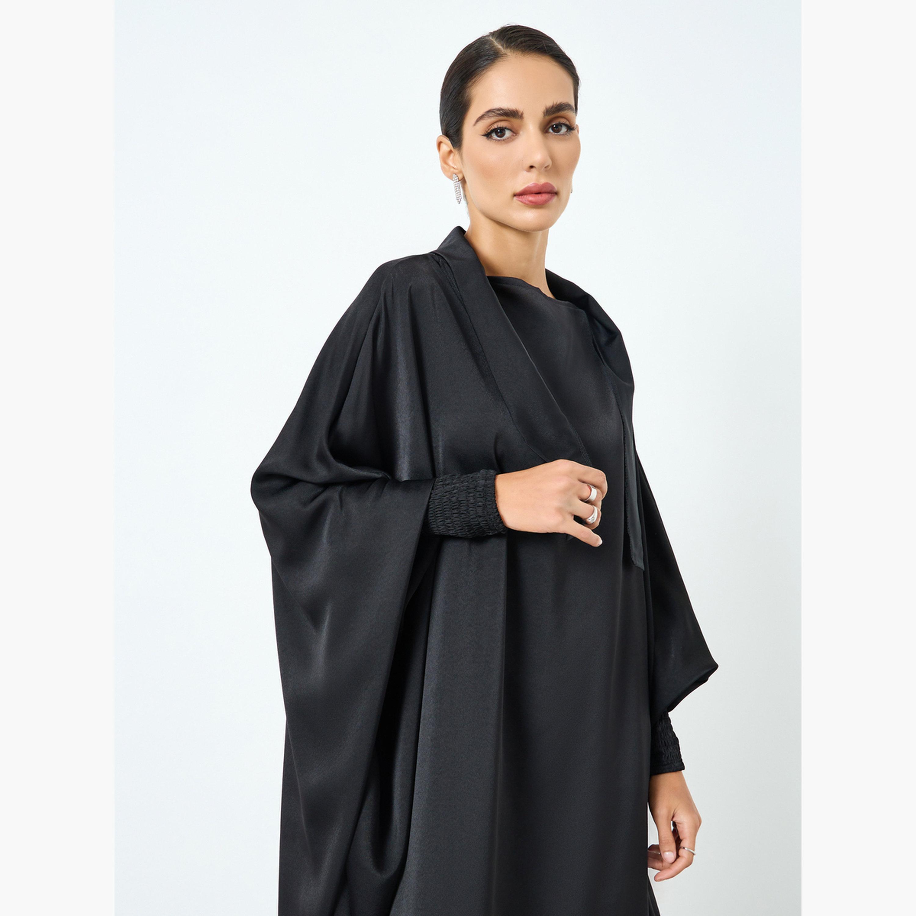 Take Two Women Black Kimono Sleeve Abaya-women-arabicclothing-jalabiyas-image-2