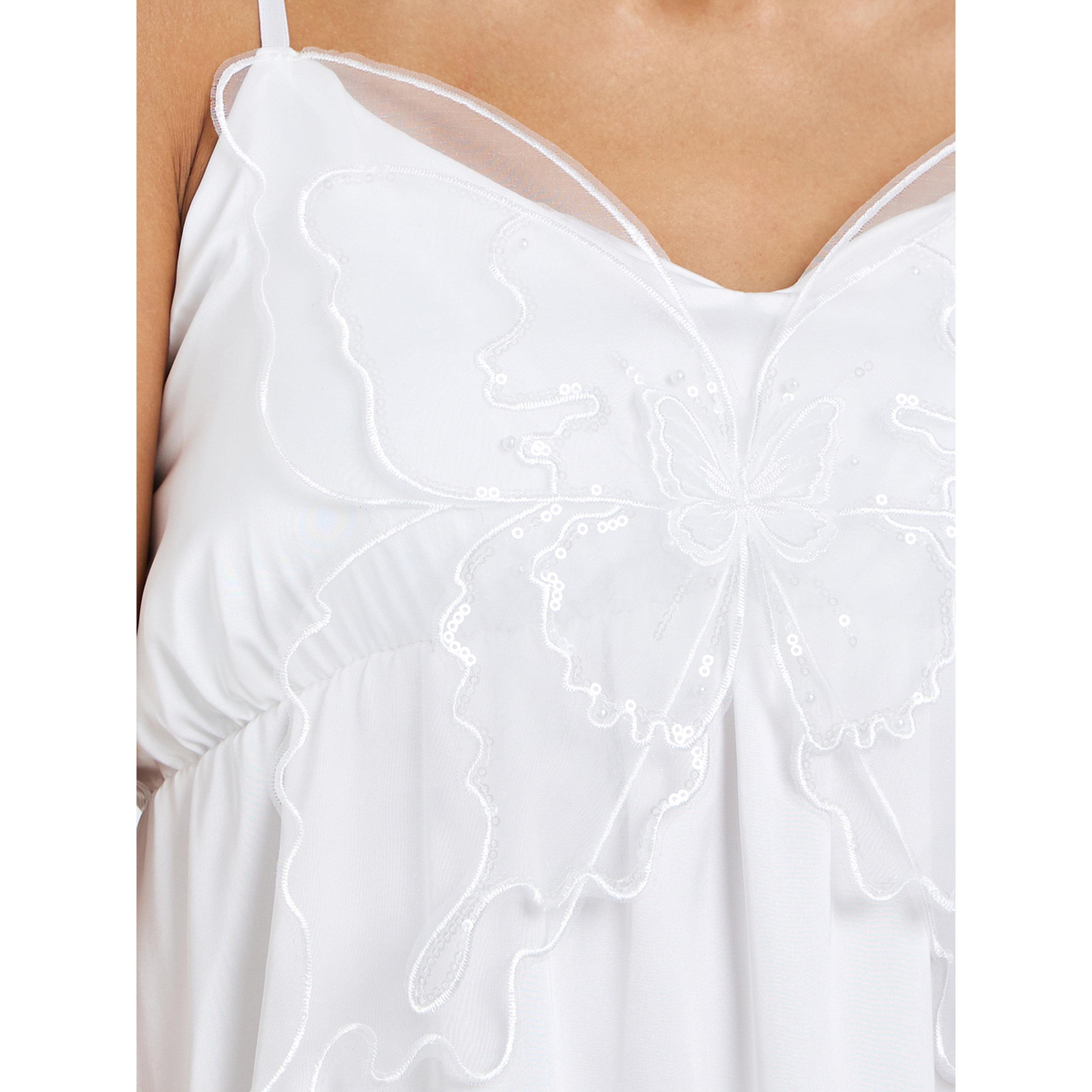 Styli Women White Lace Detail Strappy Slipdress-women-clothing-nightwear-nighties-image-3