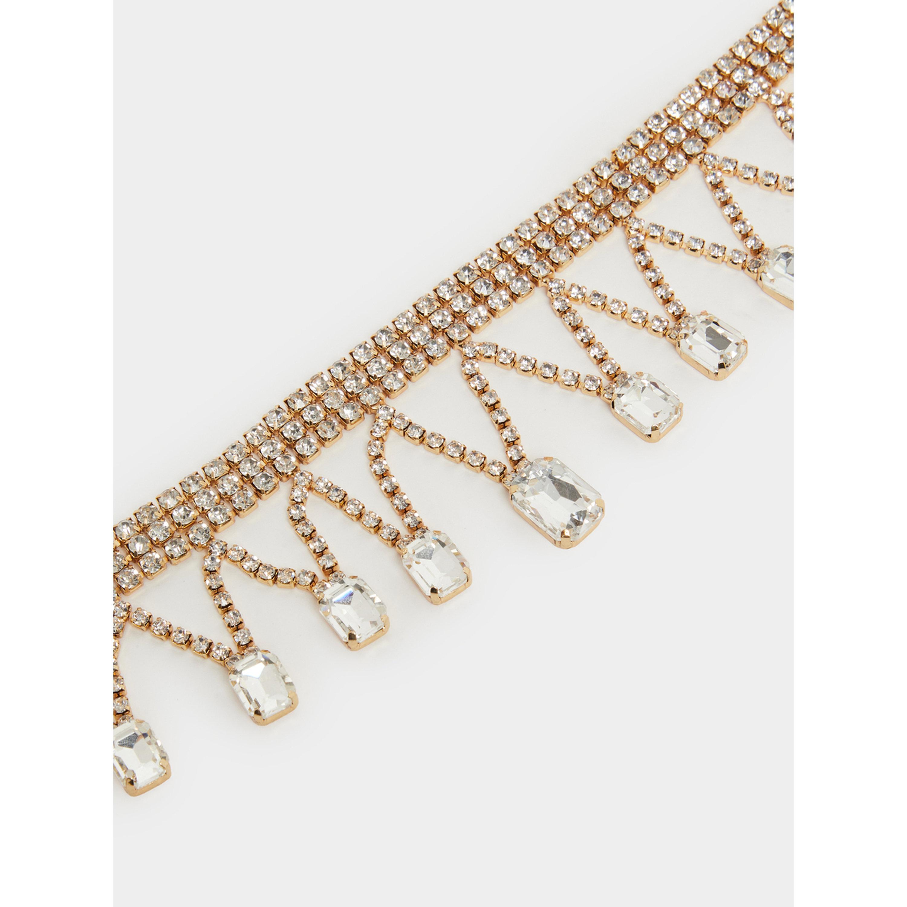 Styli Gold Tone Diamante Chain Necklace-women-watchesandjewellery-jewellery-necklacesandpendants-image-2