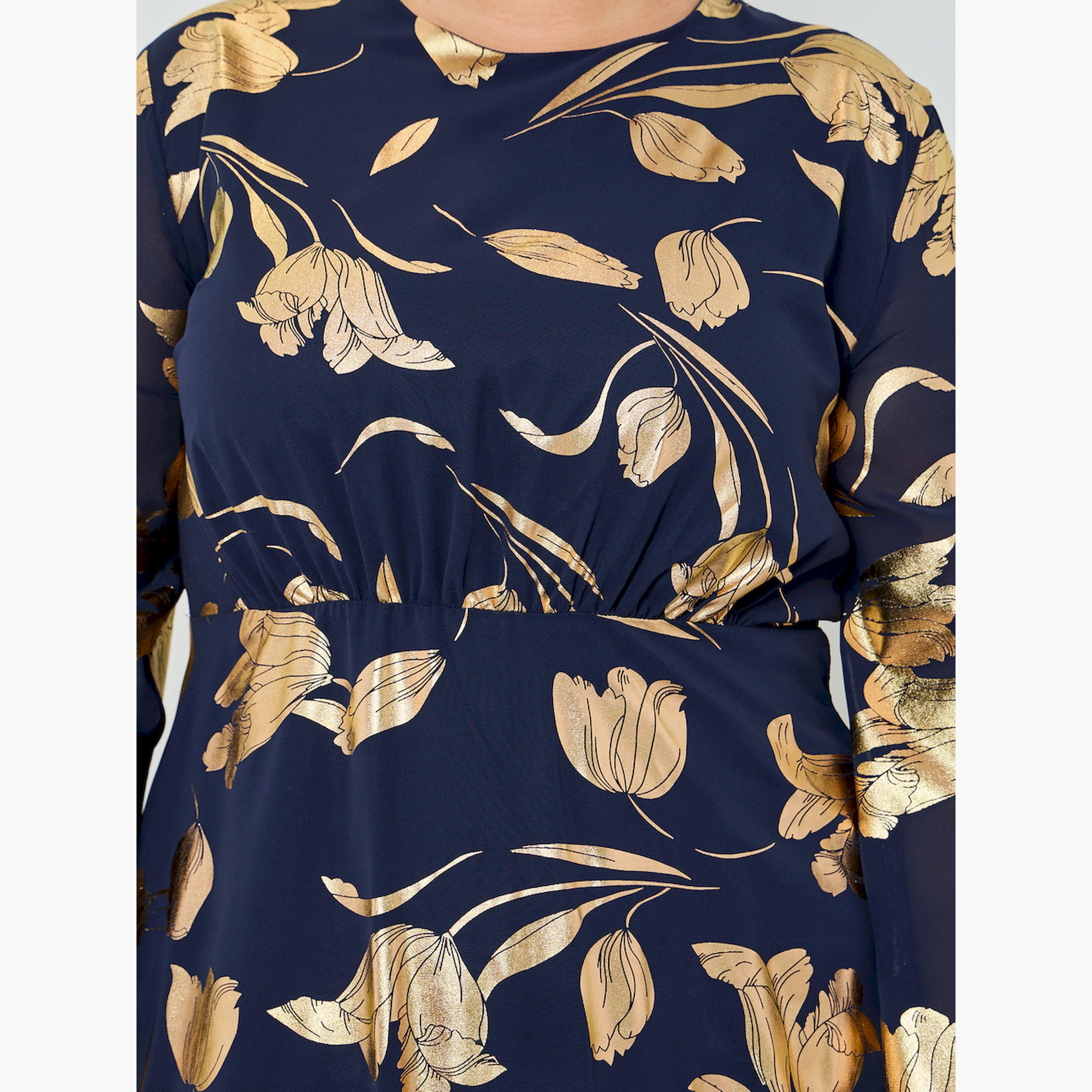 Styli Plus Size Floral Printed A-Line Maxi Skirt-women-clothing-dresses-image-5