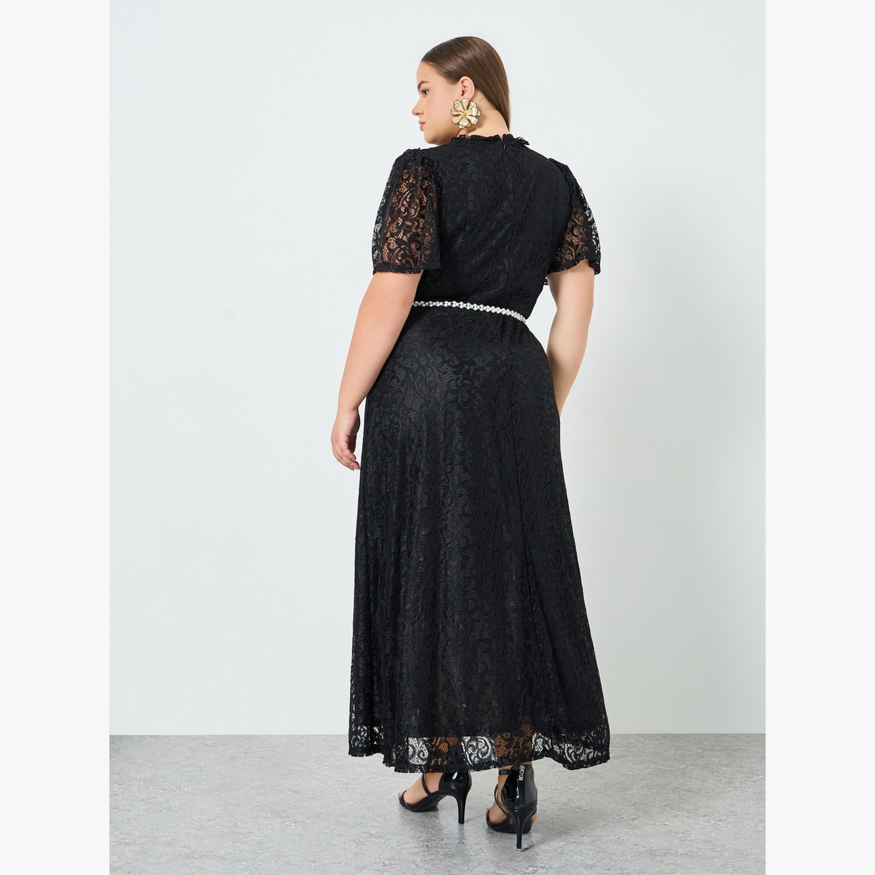 Styli Plus Size Black Embellished Lace Maxi Dress-women-clothing-dresses-image-4