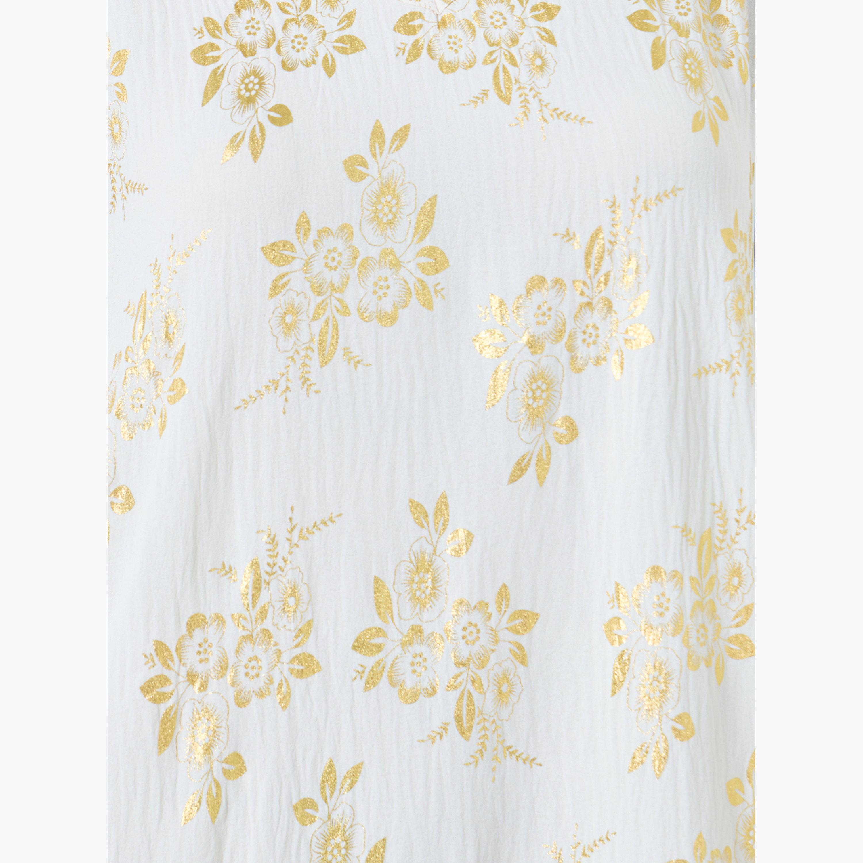 Take Two Women Floral Printed Short Sleeve Jalabiya-women-arabicclothing-jalabiyas-image-4