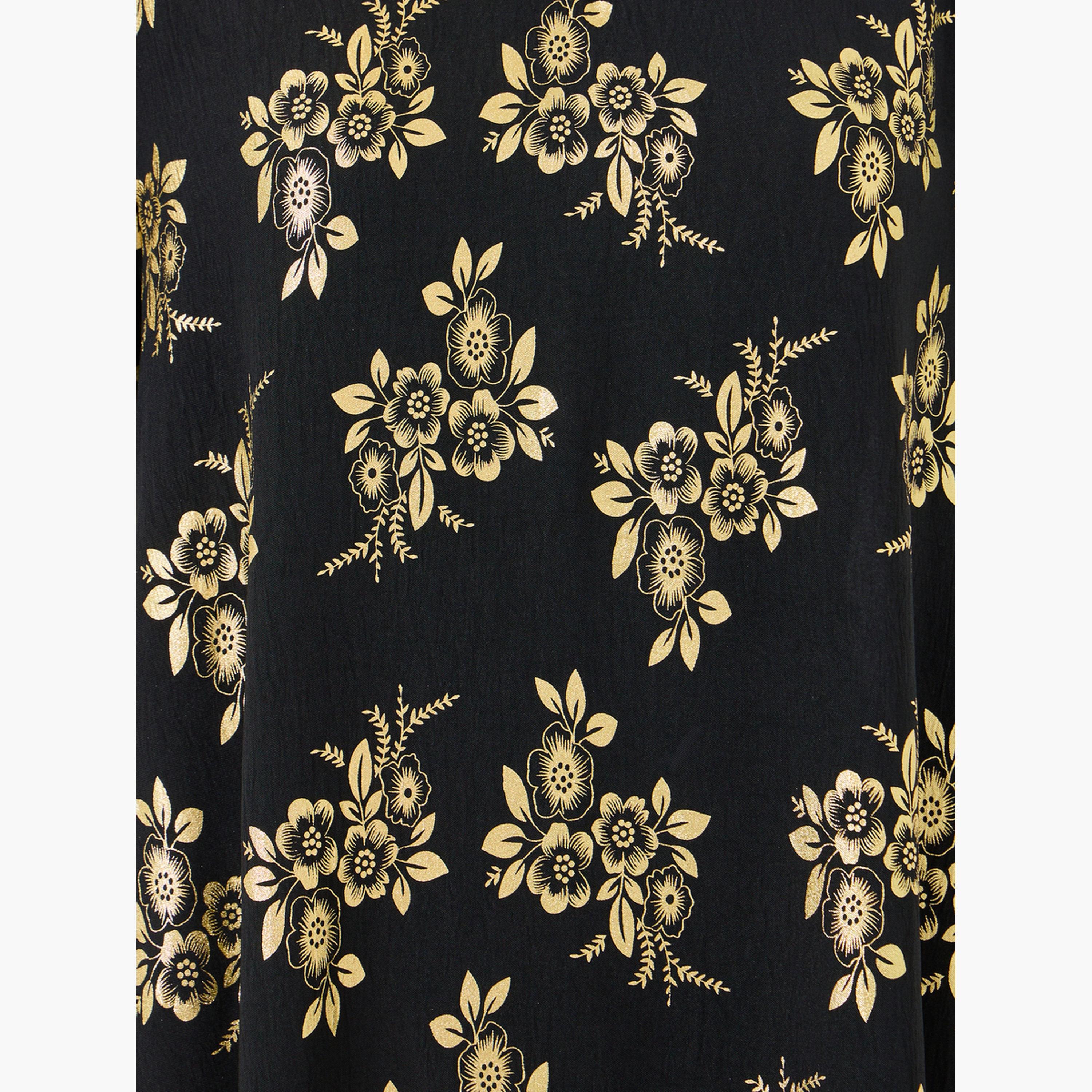 جلابية بطبعة زهور وأكمام قصيرة-women-arabicclothing-jalabiyas-image-4
