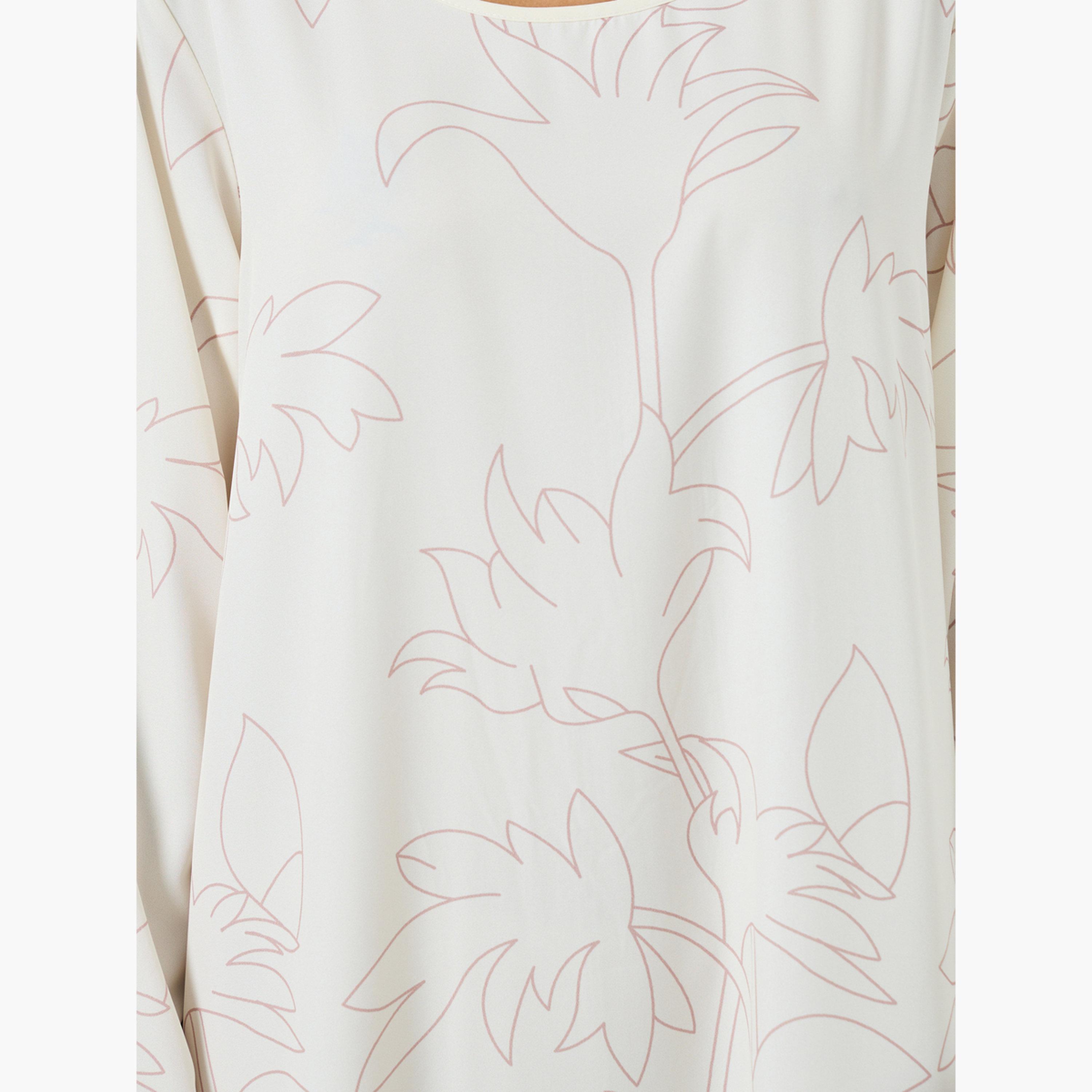 Take Two Women Floral Printed Tiered A-Line Jalabiya-women-arabicclothing-jalabiyas-image-4
