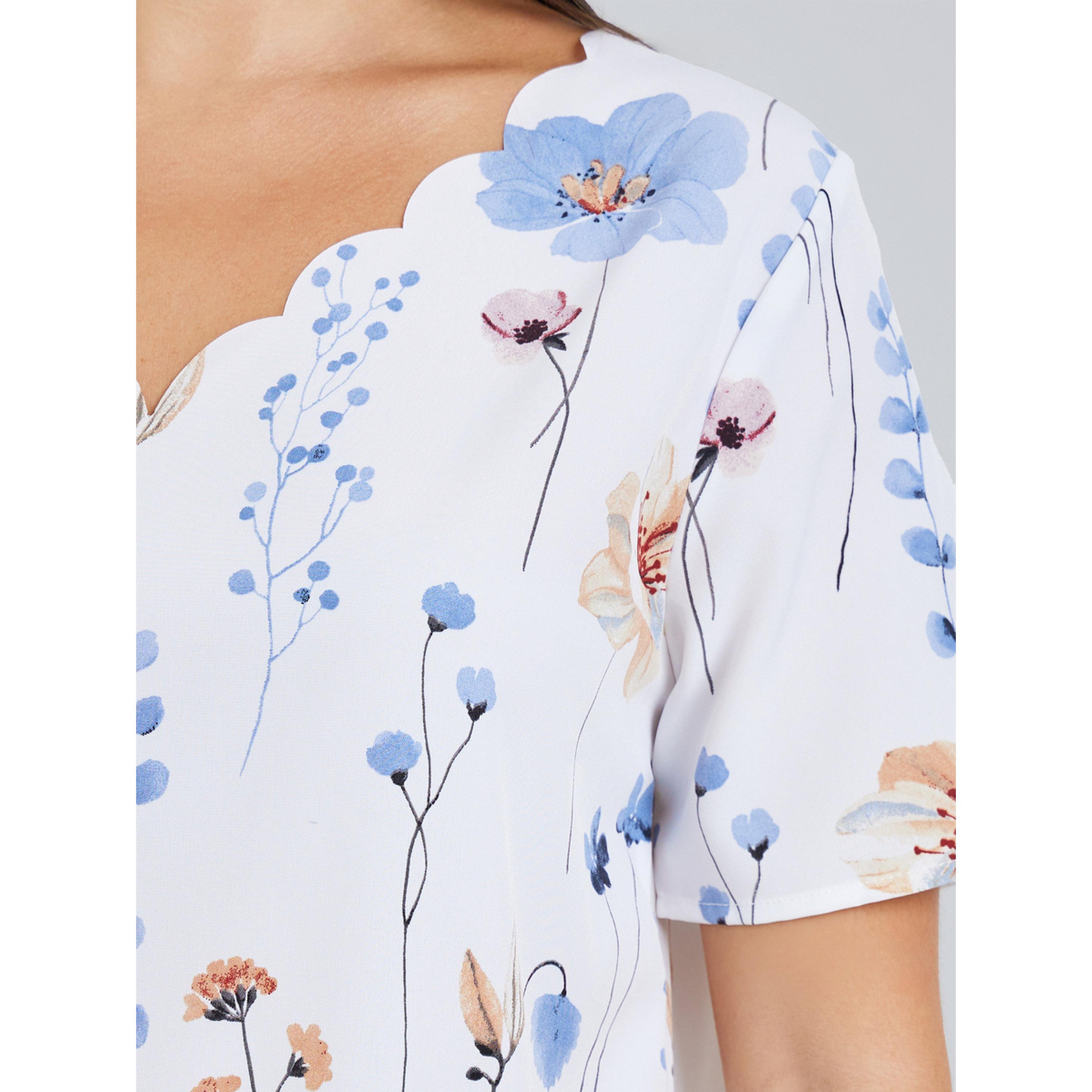 Take Two Women White Floral Print Short Sleeve Top-women-clothing-shirtsandblouses-blouses-image-3