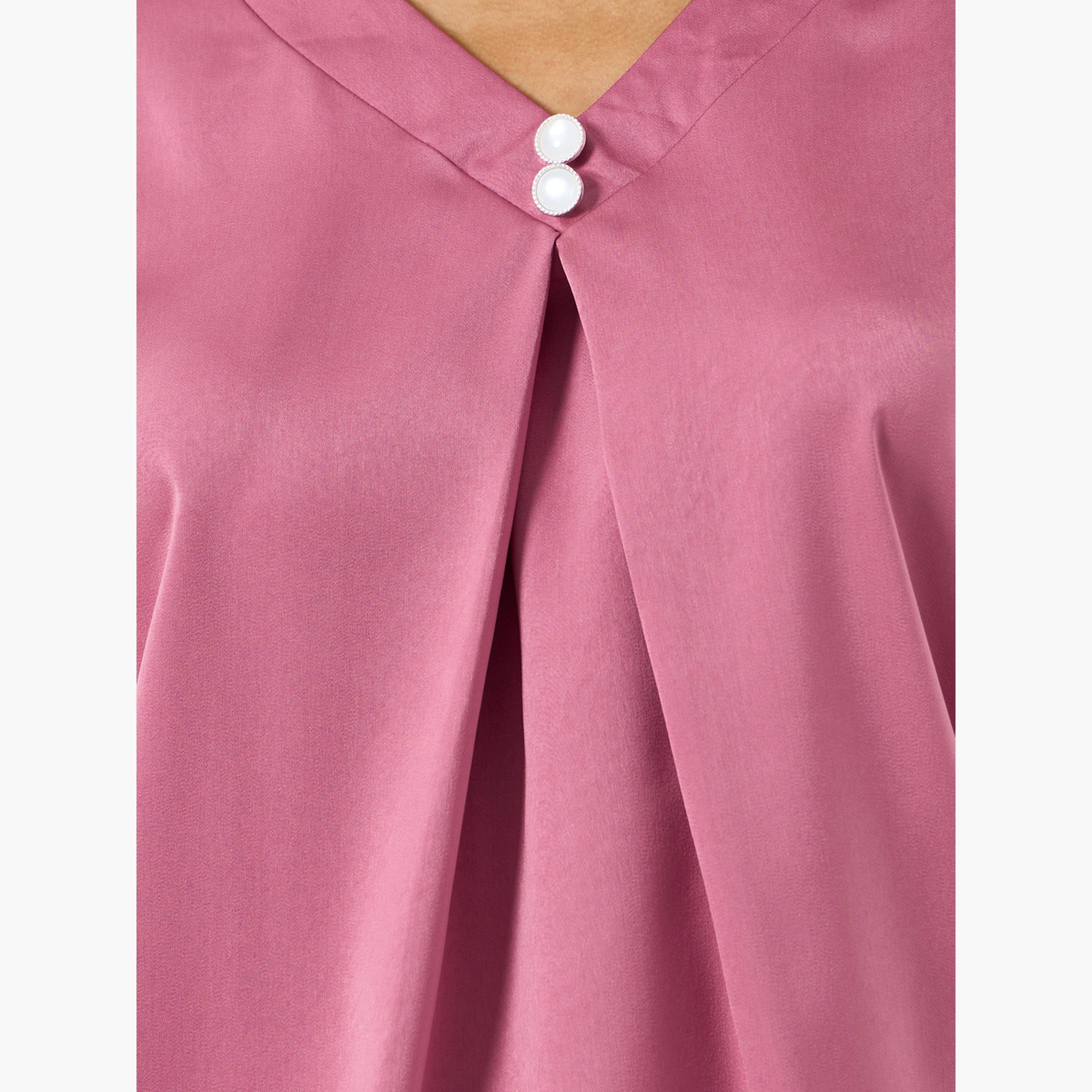 بلوزة سادة بتفاصيل لؤلؤ صناعي-women-clothing-shirtsandblouses-blouses-image-3