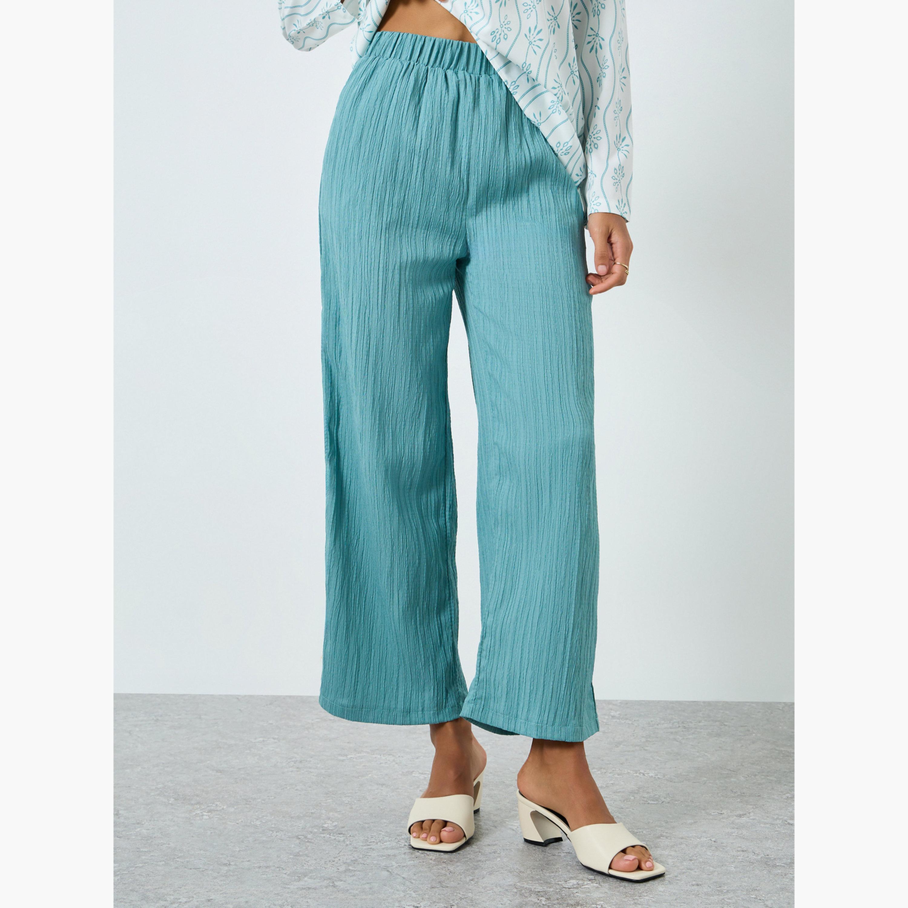 Take Two Women Printed Long Sleeve Top and Textured Pants Co-Ords-women-clothing-coordsets-image-4