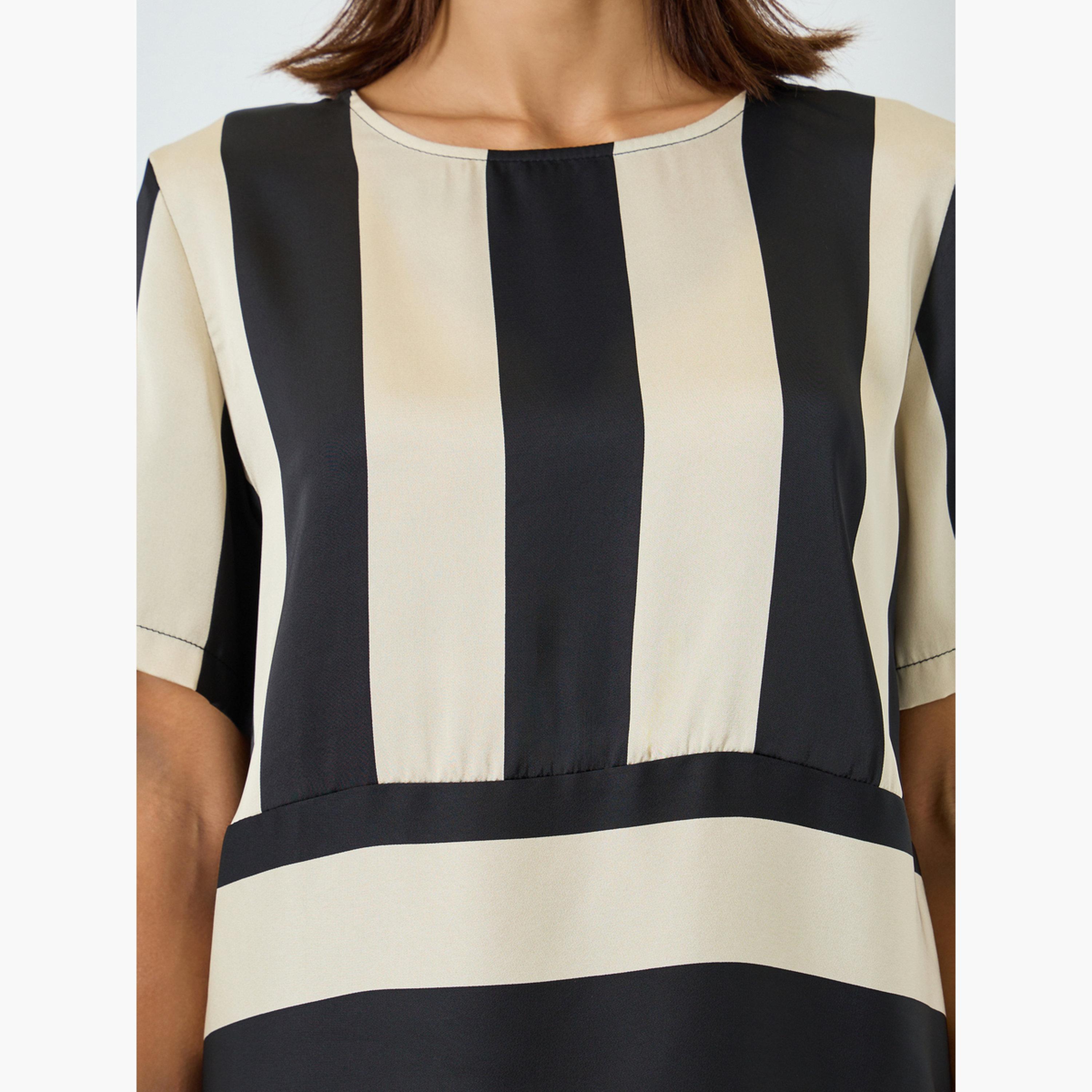 Take Two Women Striped Round Neck Top and Pants Co-Ords-women-clothing-coordsets-image-5