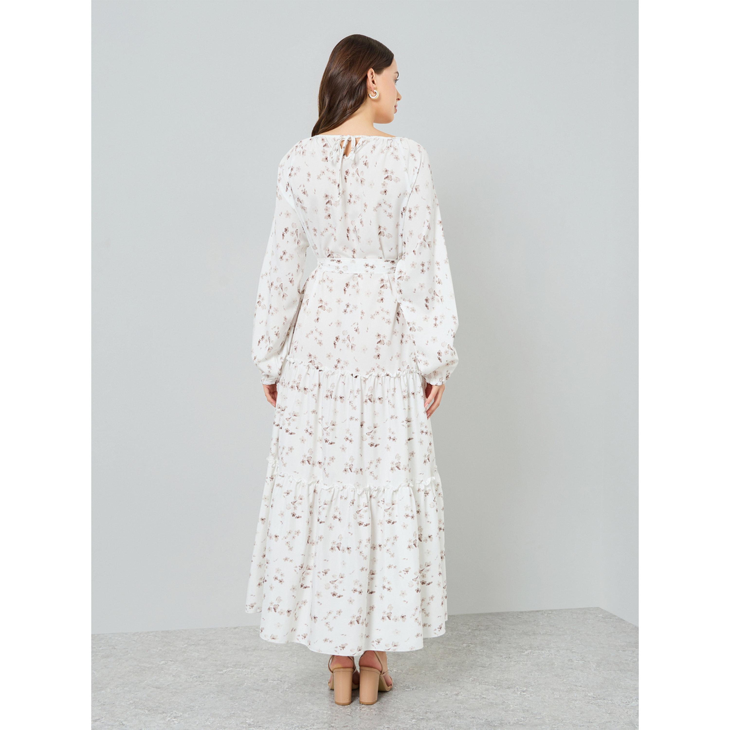 فستان طويل بطبقات وطبعة زهور للنساء-women-clothing-dresses-image-4