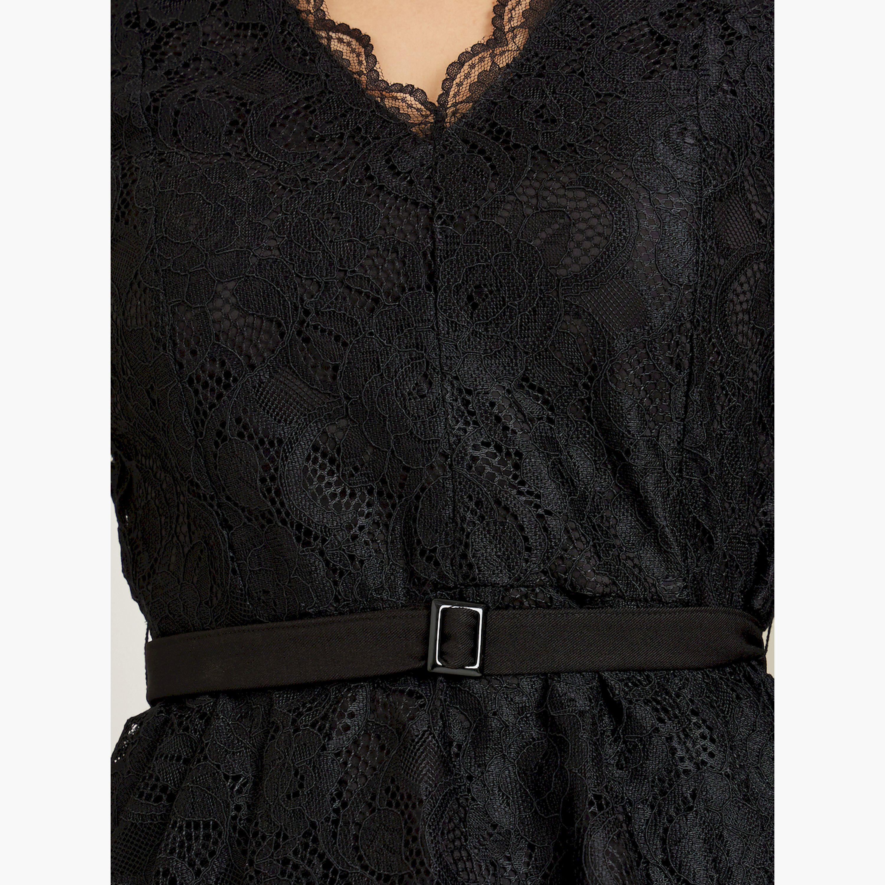 بلوزة بيبلوم دانتيل بياقة سكالوب-women-clothing-shirtsandblouses-blouses-image-5