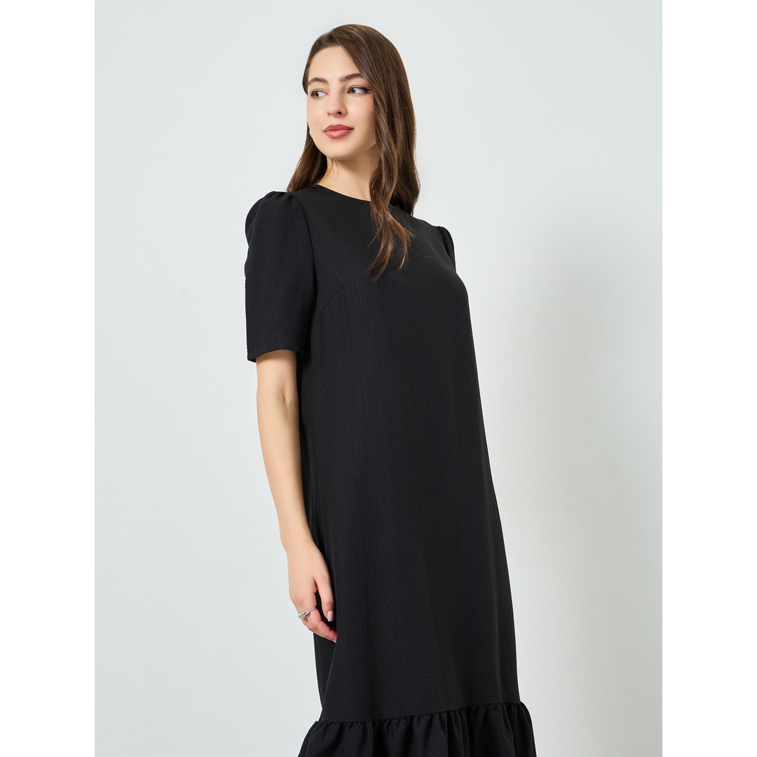 فستان ميدي شيفت وأكمام قصيرة-women-clothing-dresses-image-2