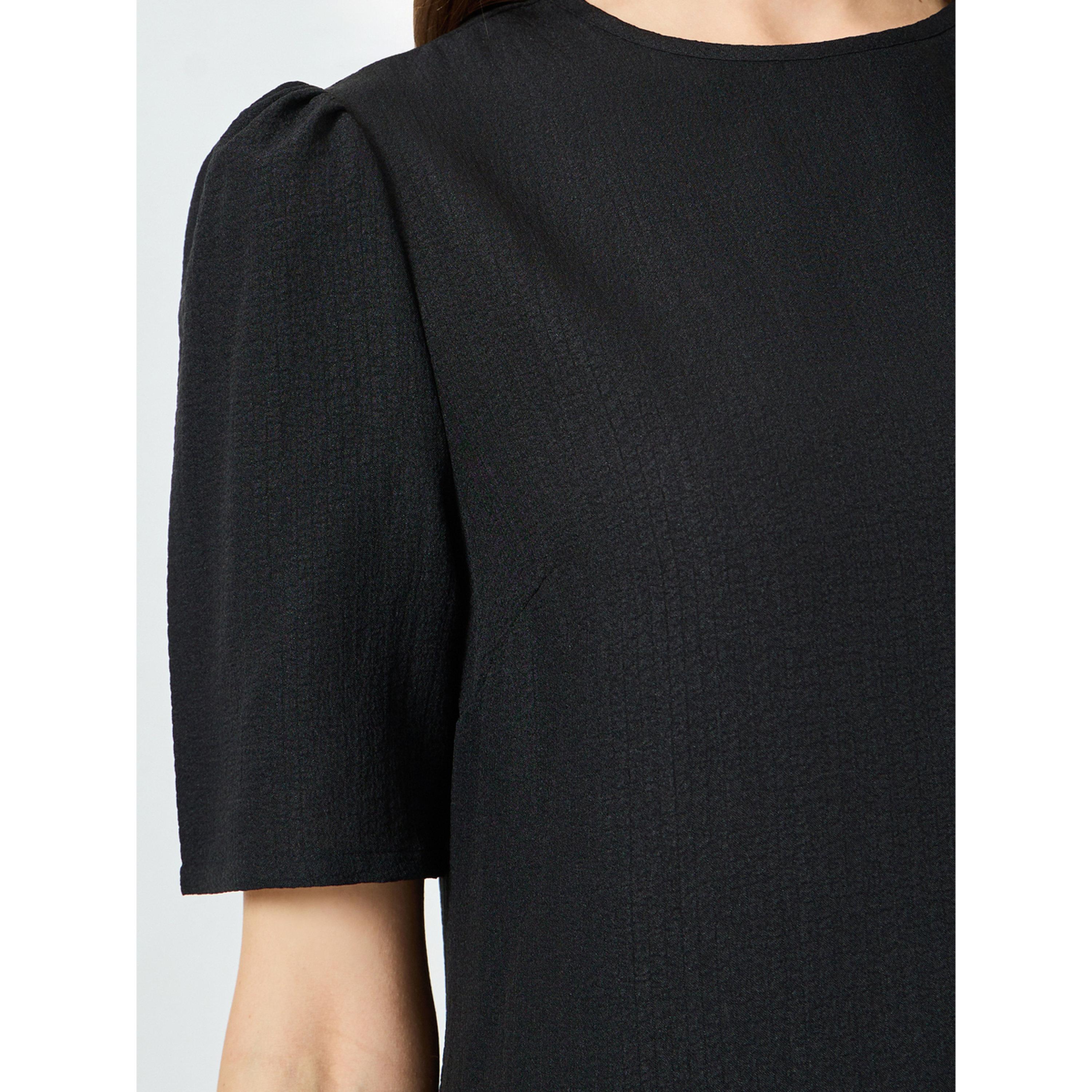 فستان ميدي شيفت وأكمام قصيرة-women-clothing-dresses-image-5