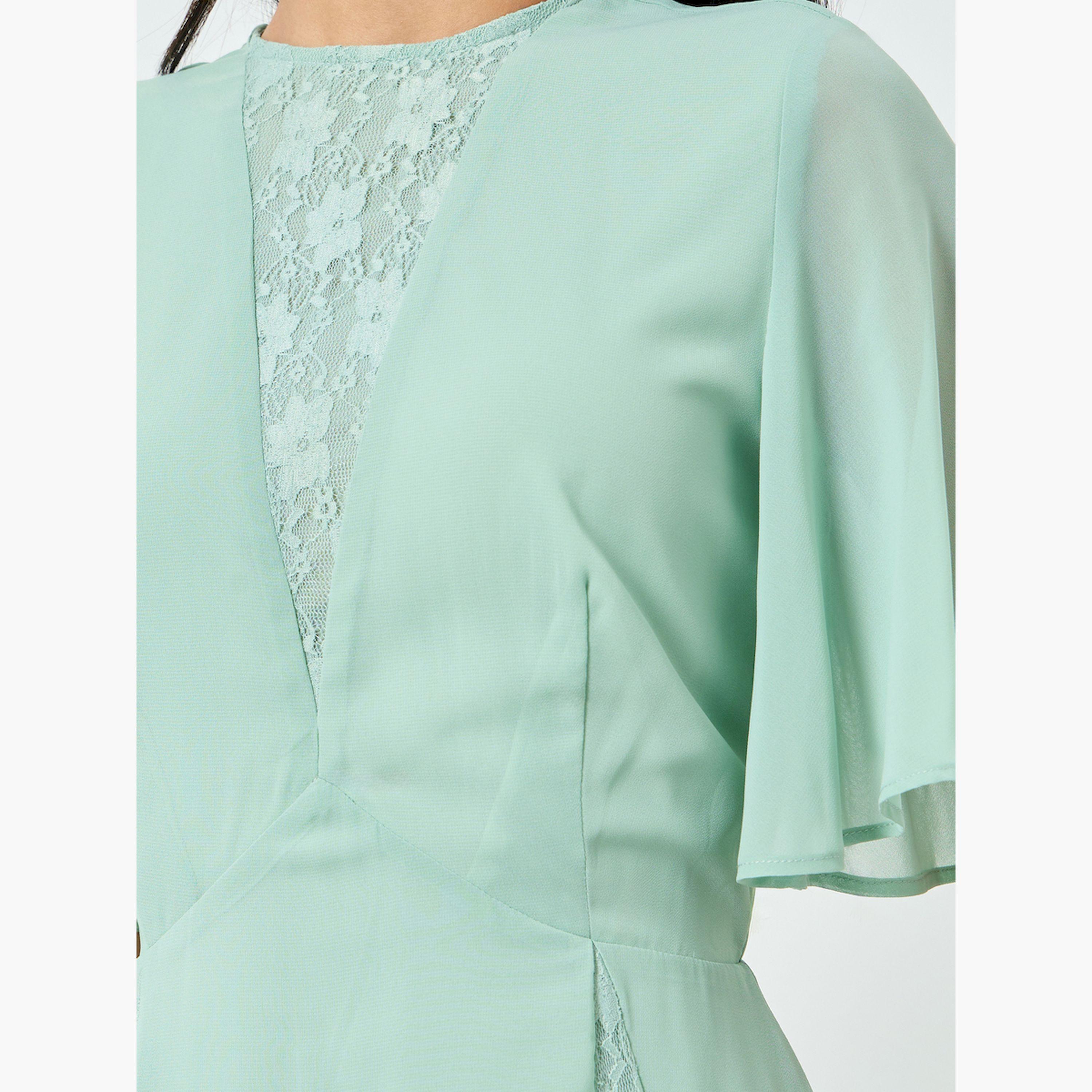 Styli Green Lace Insert A-Line Midi Dress-women-clothing-dresses-image-6