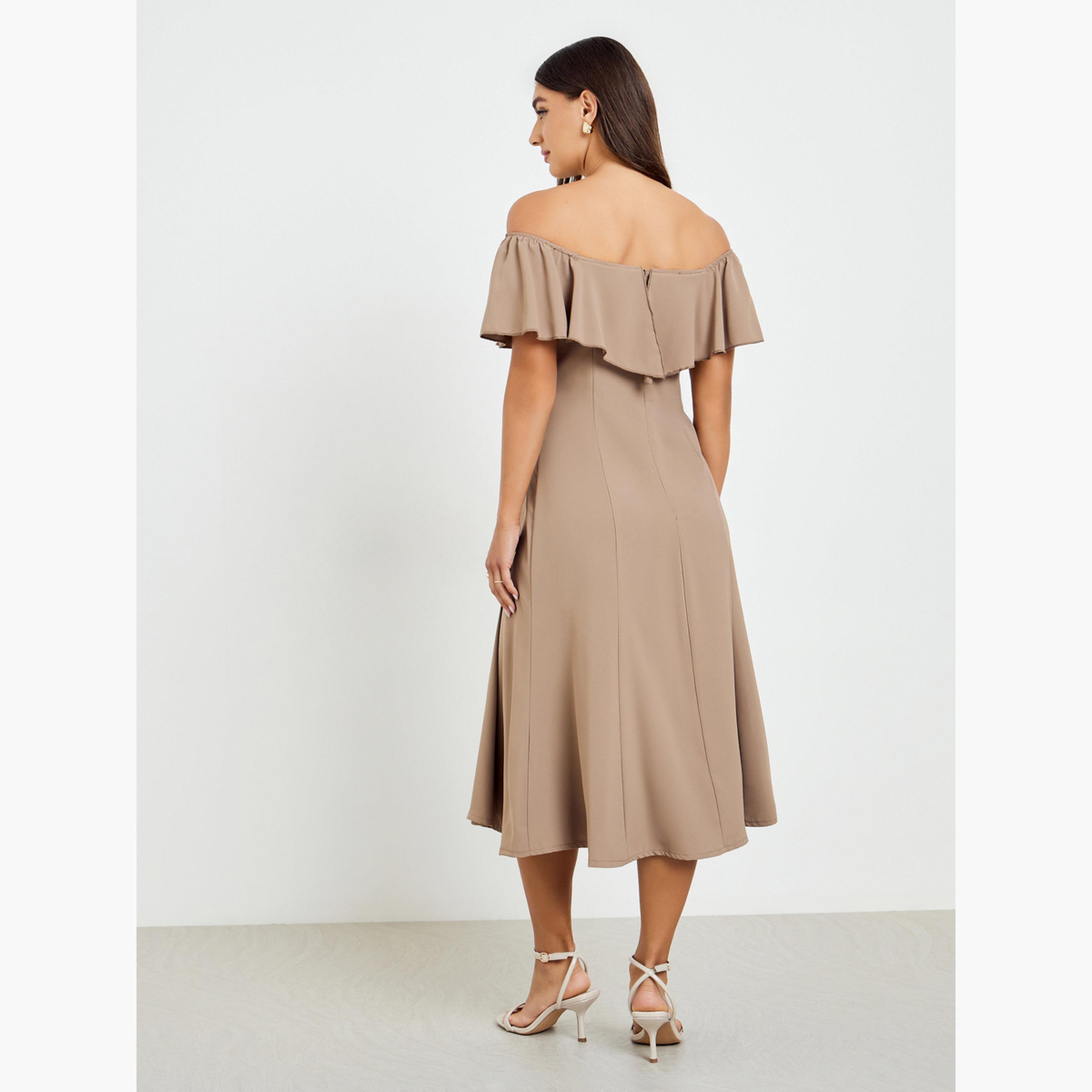 فستان ميدي بأكتاف مكشوفة-women-clothing-dresses-image-3