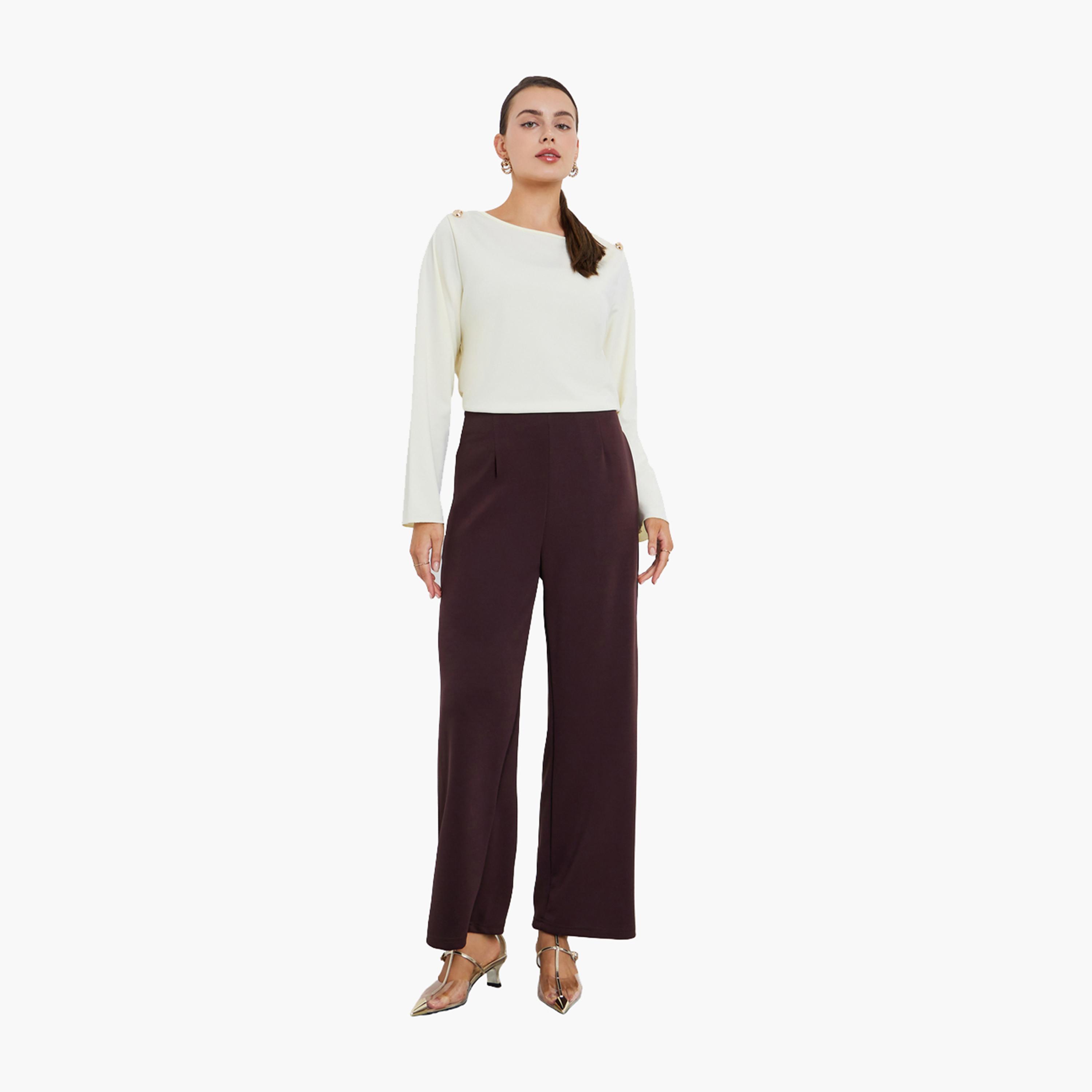 توب بأكمام طويلة وأزرار على الكتف-women-clothing-shirtsandblouses-blouses-image-2
