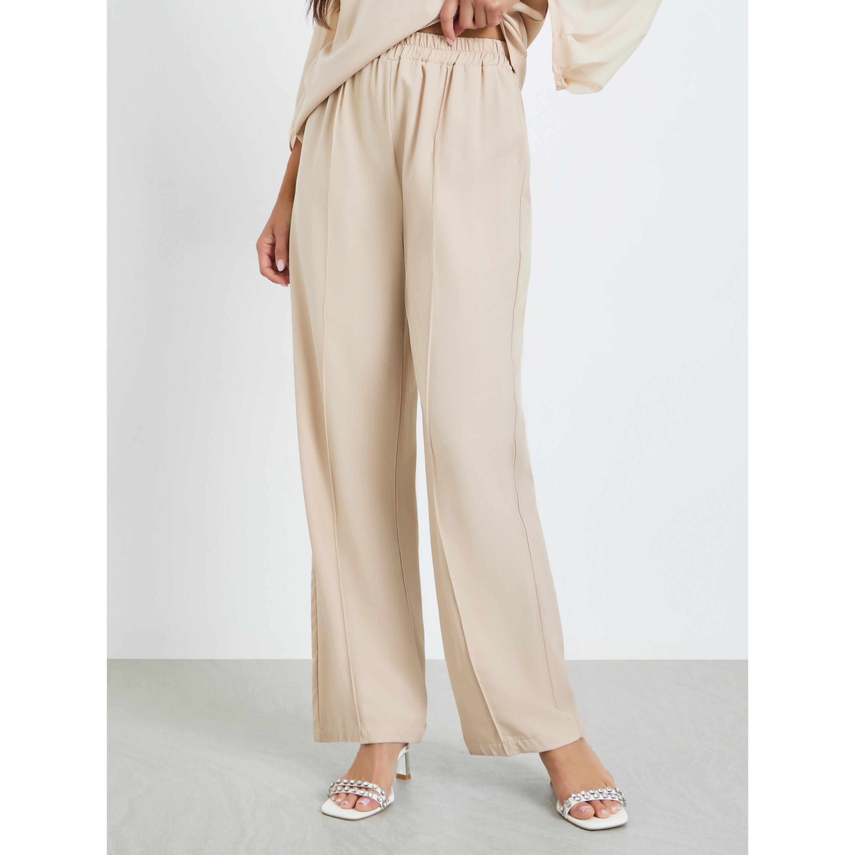 طقم منسق من بنطال وبلوزة منمقة بحجر الراين-women-clothing-coordsets-image-5