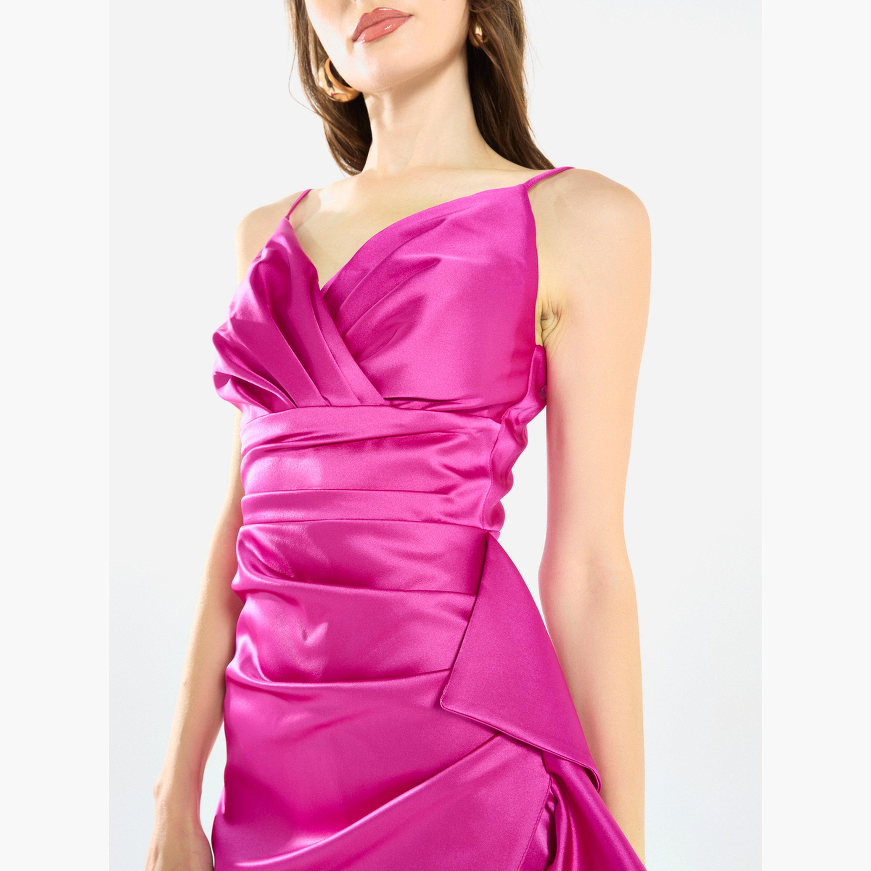 فستان كوكتيل بزمزمات وتصميم غير متماثل-women-clothing-dresses-image-6