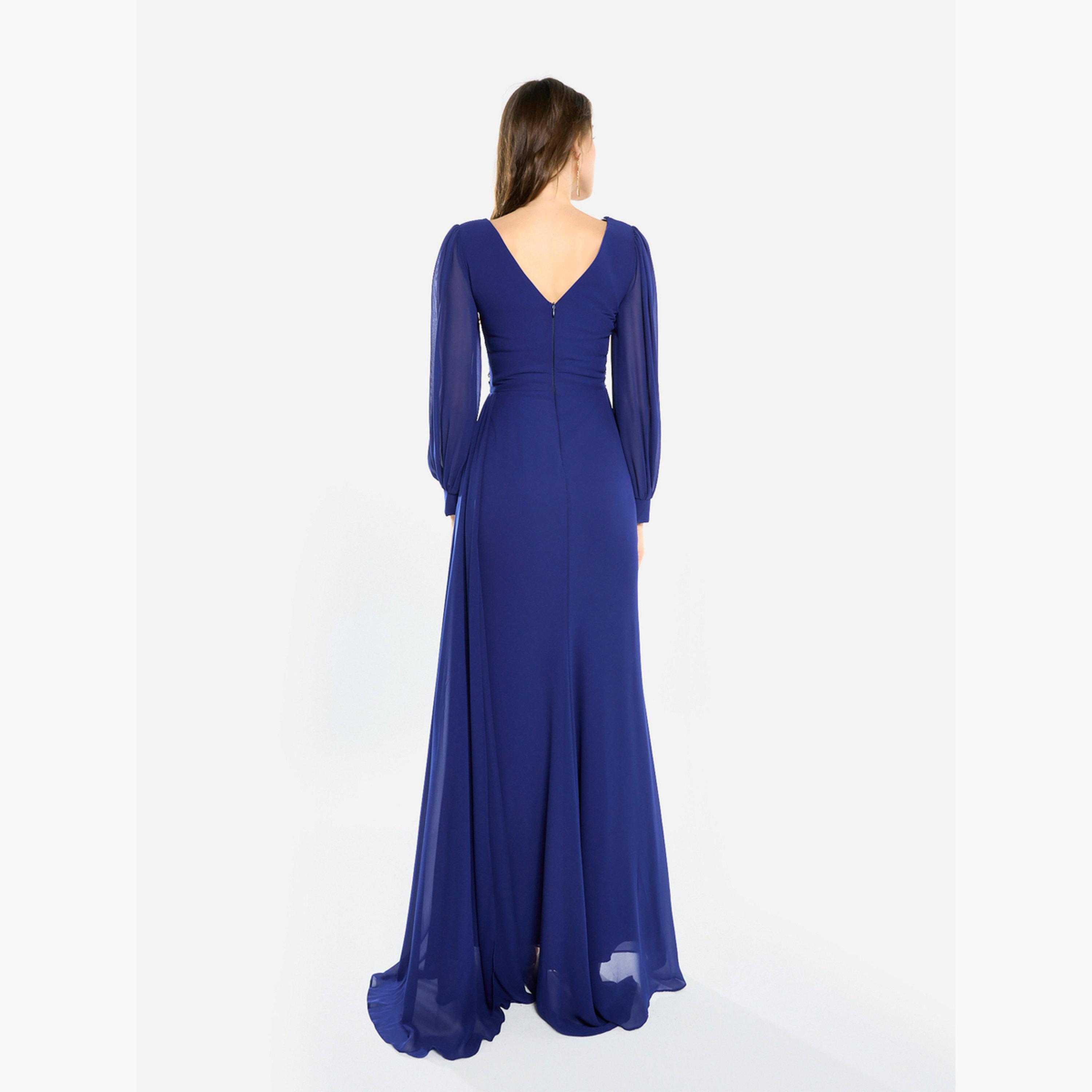 House of Moda Women Flowing Cape Embellished Maxi Dress-women-clothing-dresses-image-5