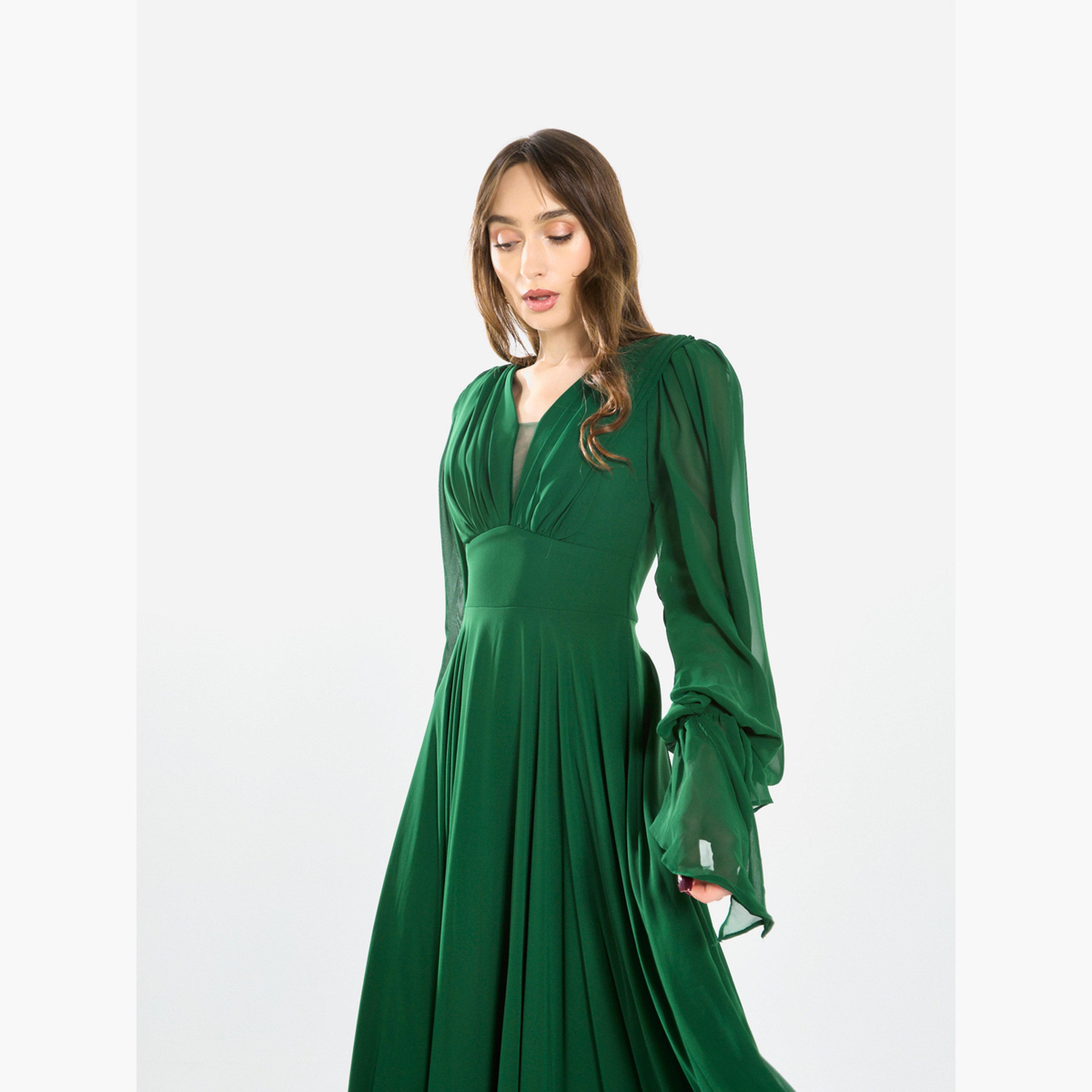 House of Moda Women Pleated Chiffon Maxi Dress-women-clothing-dresses-image-4