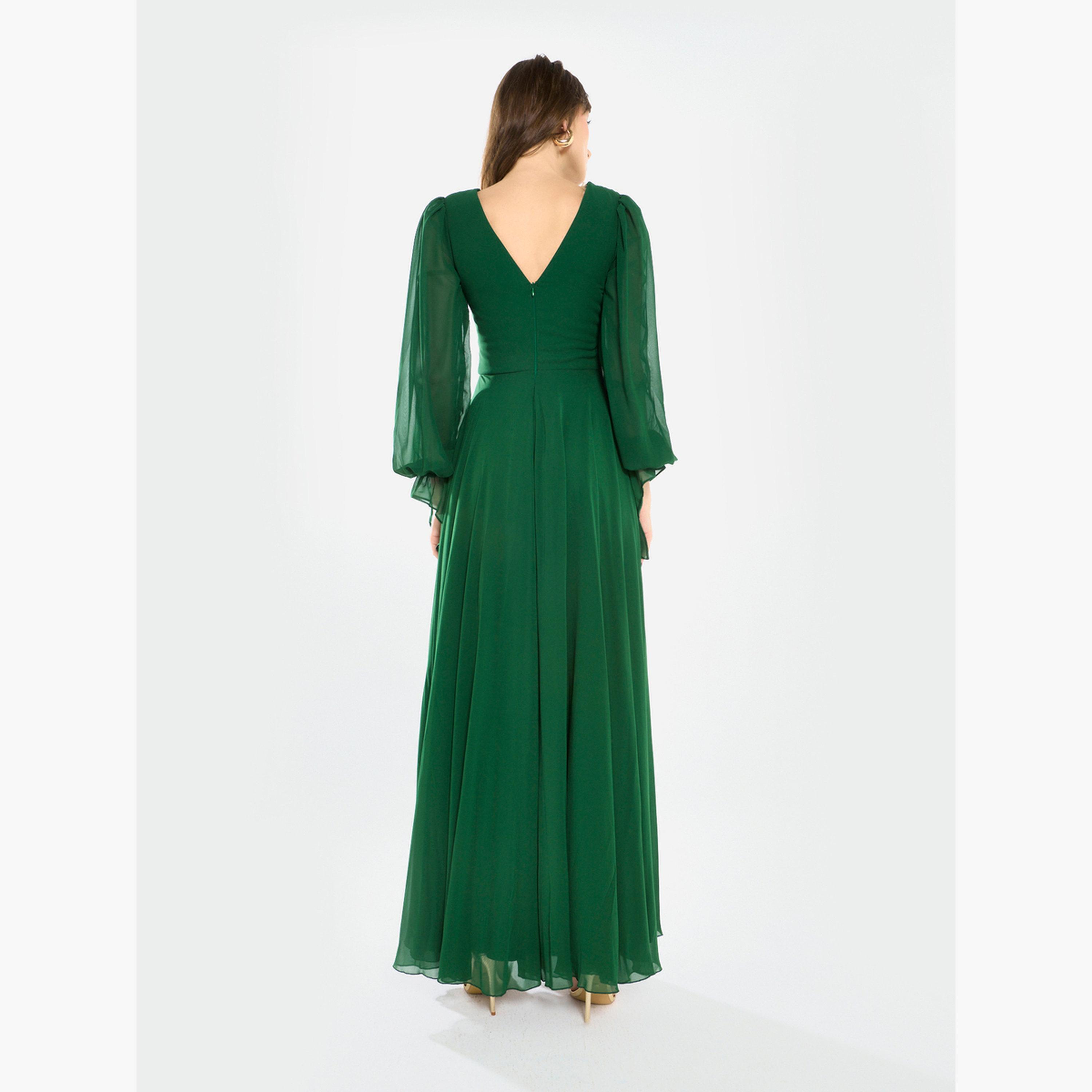 فستان طويل شيفون بليسيه-women-clothing-dresses-image-5