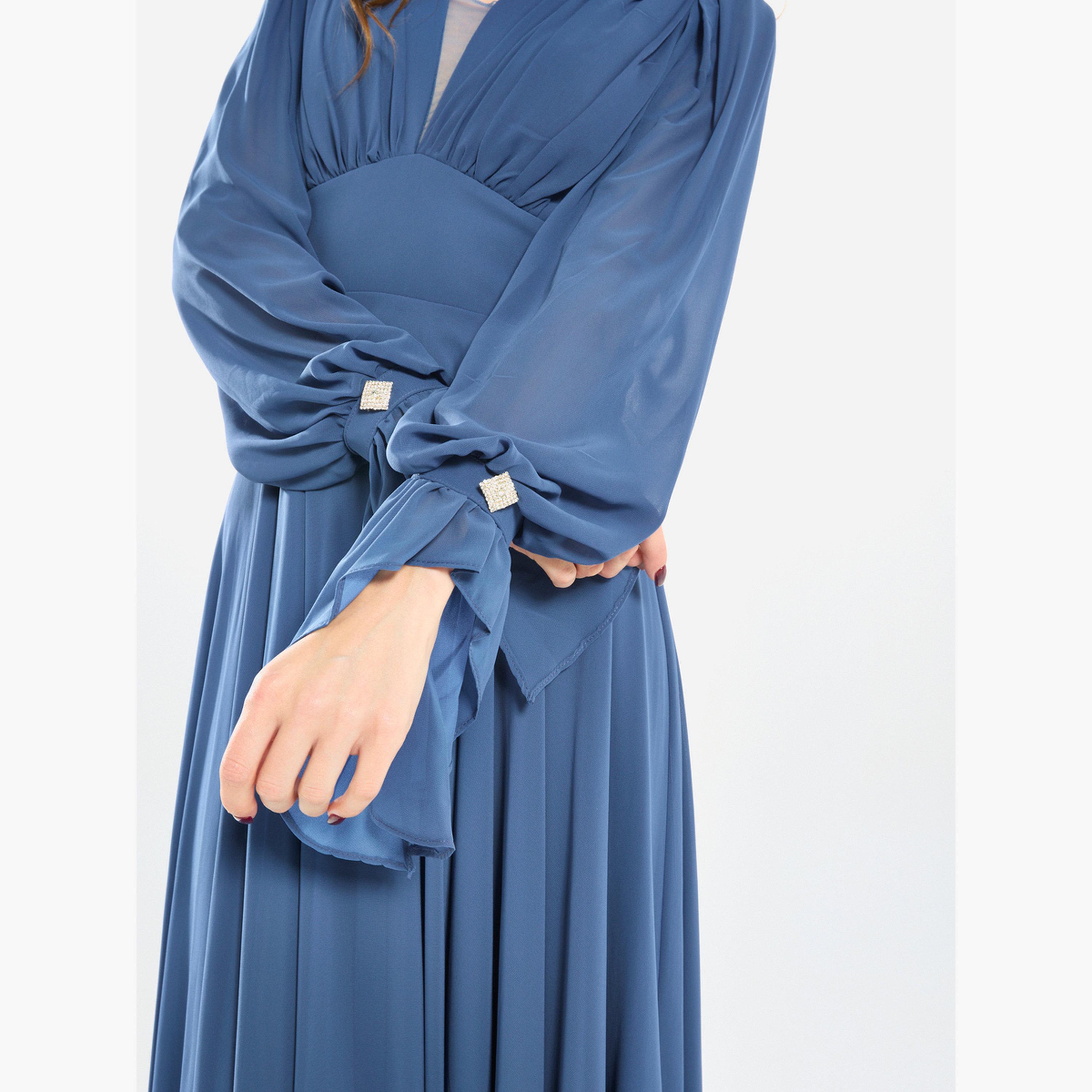 فستان طويل شيفون بليسيه-women-clothing-dresses-image-6