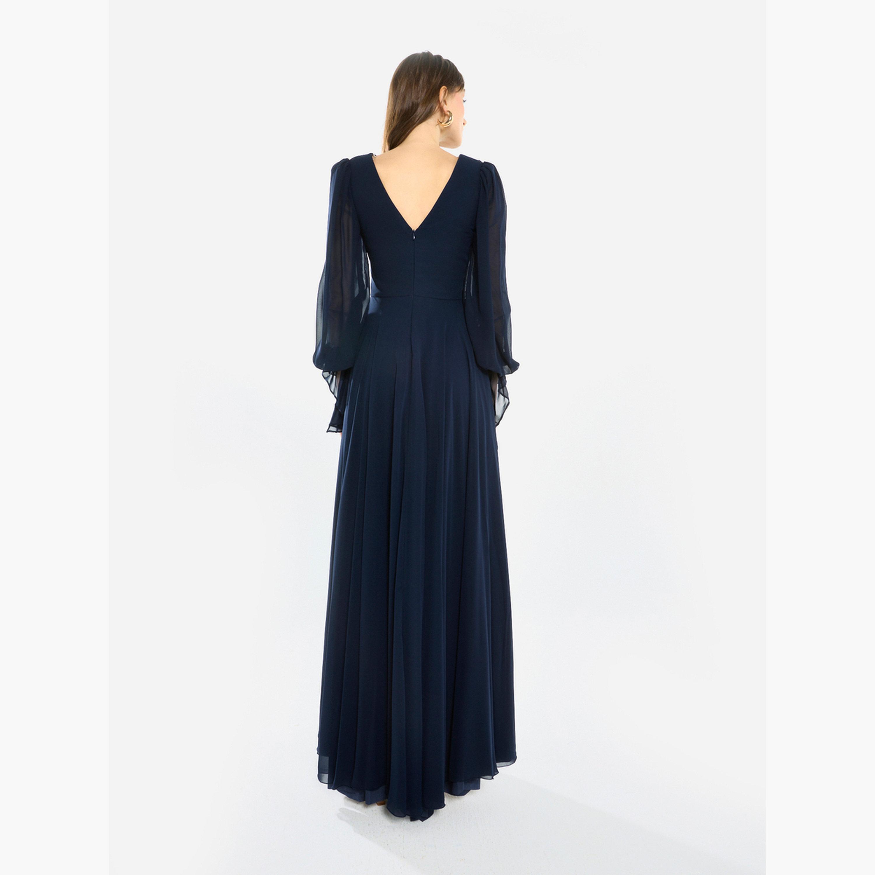 House of Moda Women Pleated Chiffon Maxi Dress-women-clothing-dresses-image-5