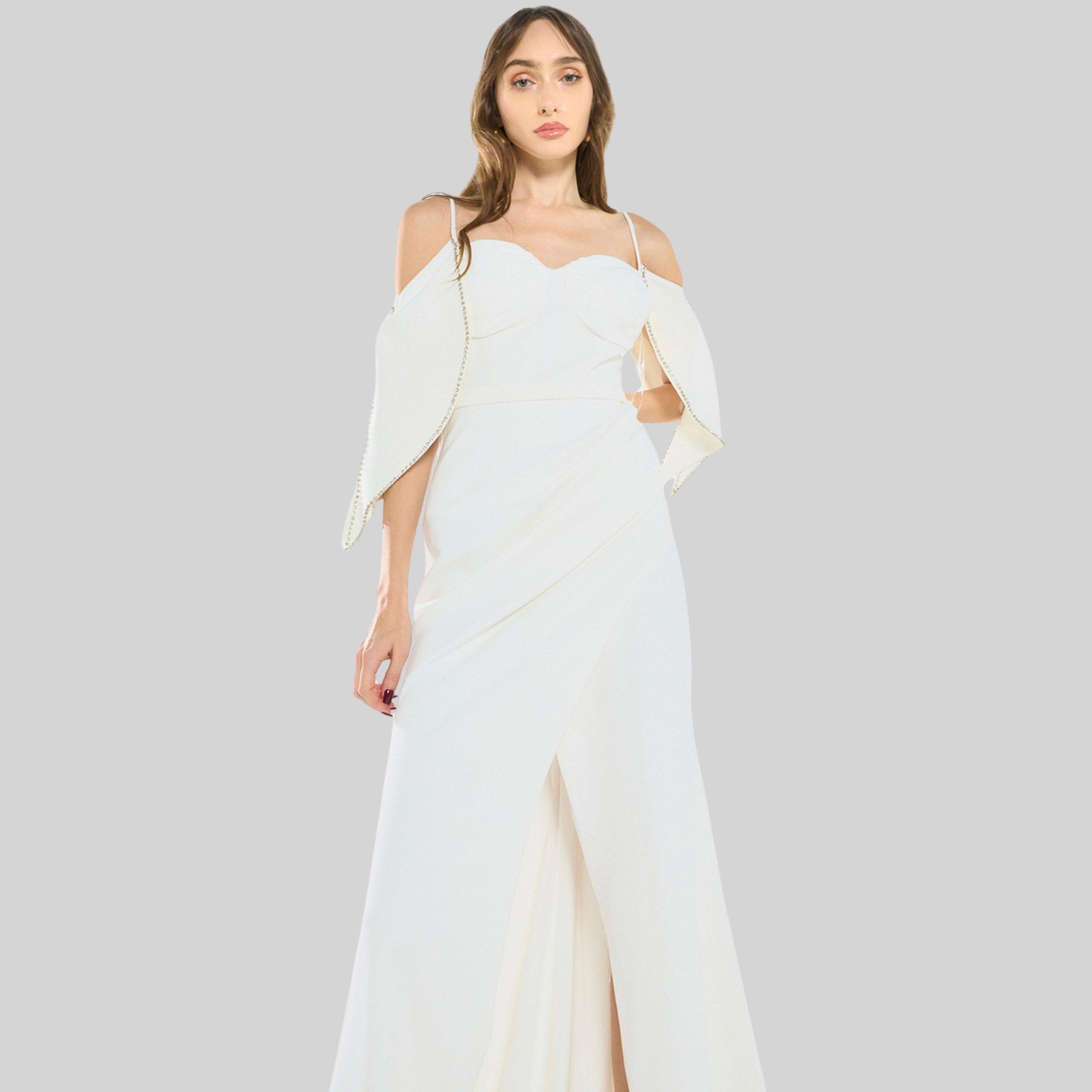 فستان طويل بنمط حورية البحر وتفاصيل لؤلؤ-women-clothing-dresses-image-3