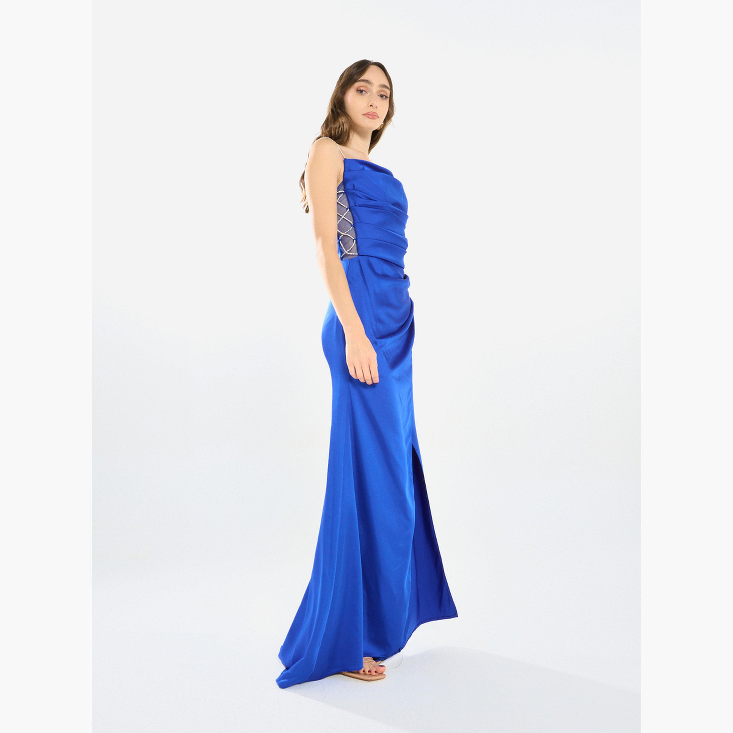 فستان سهرة طويل بحمالات مزينة-women-clothing-dresses-image-3
