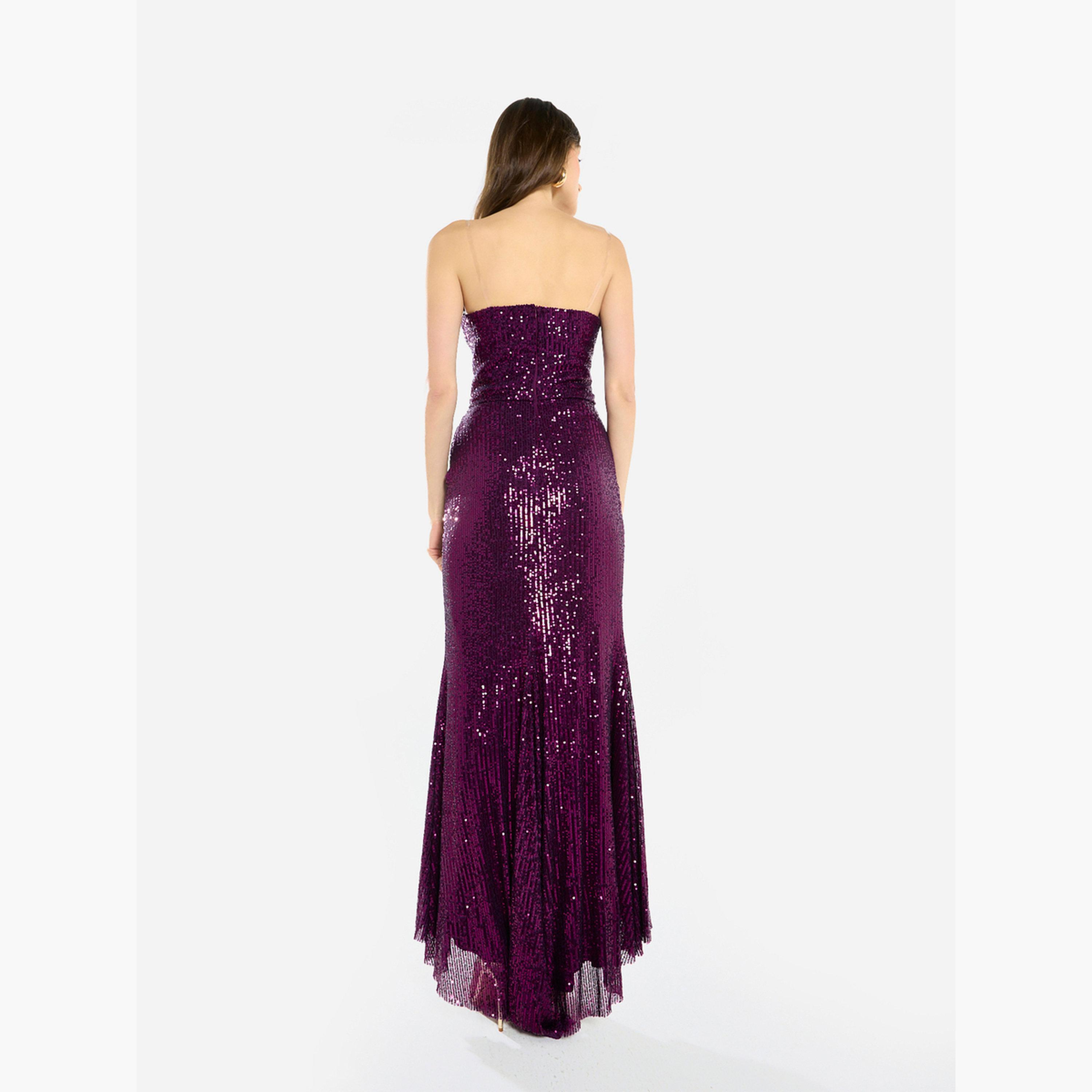 House of Moda Women Sequin Strappy Drape Maxi Dress-women-clothing-dresses-image-5
