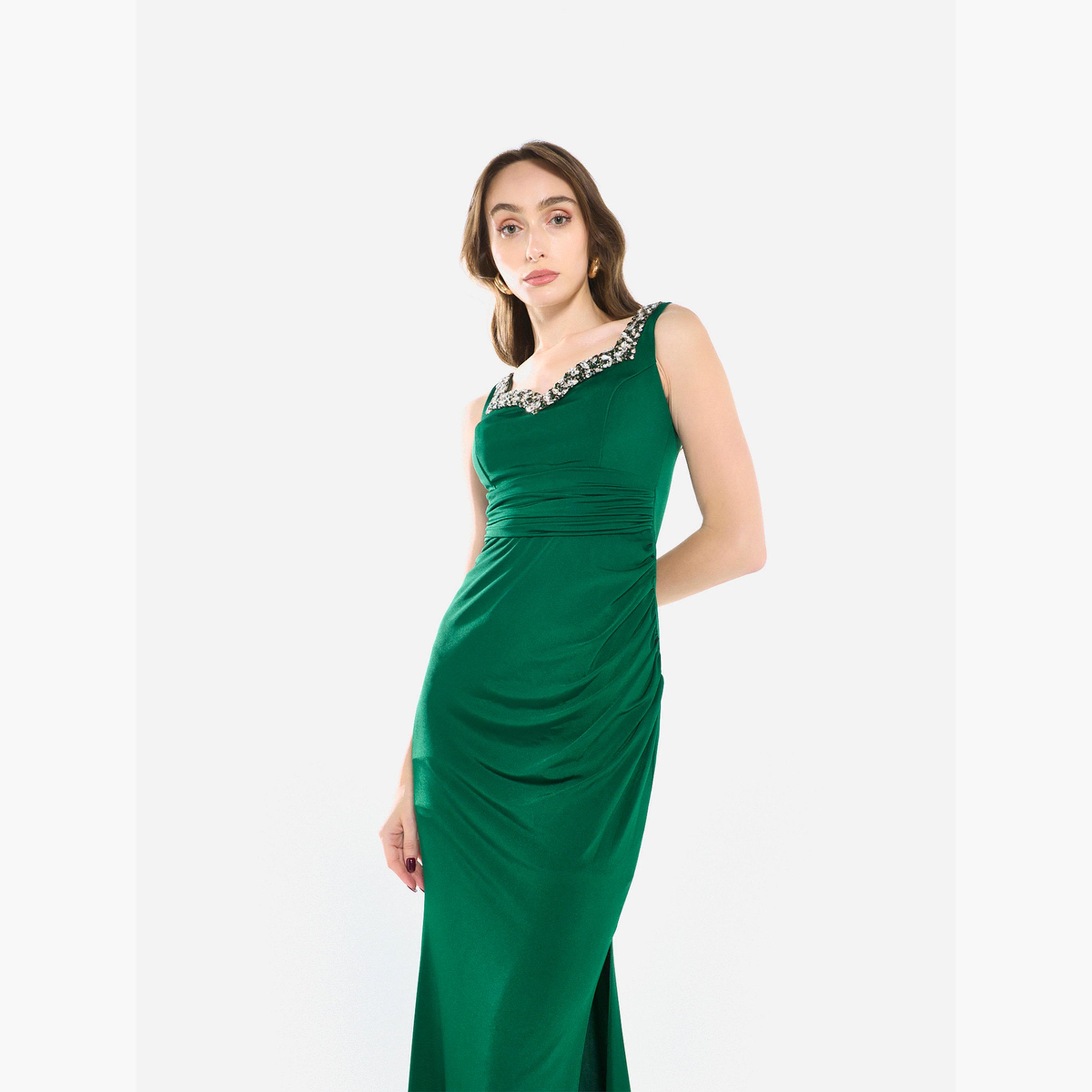 فستان سهرة طويل بزمزمات ومزين-women-clothing-dresses-image-3