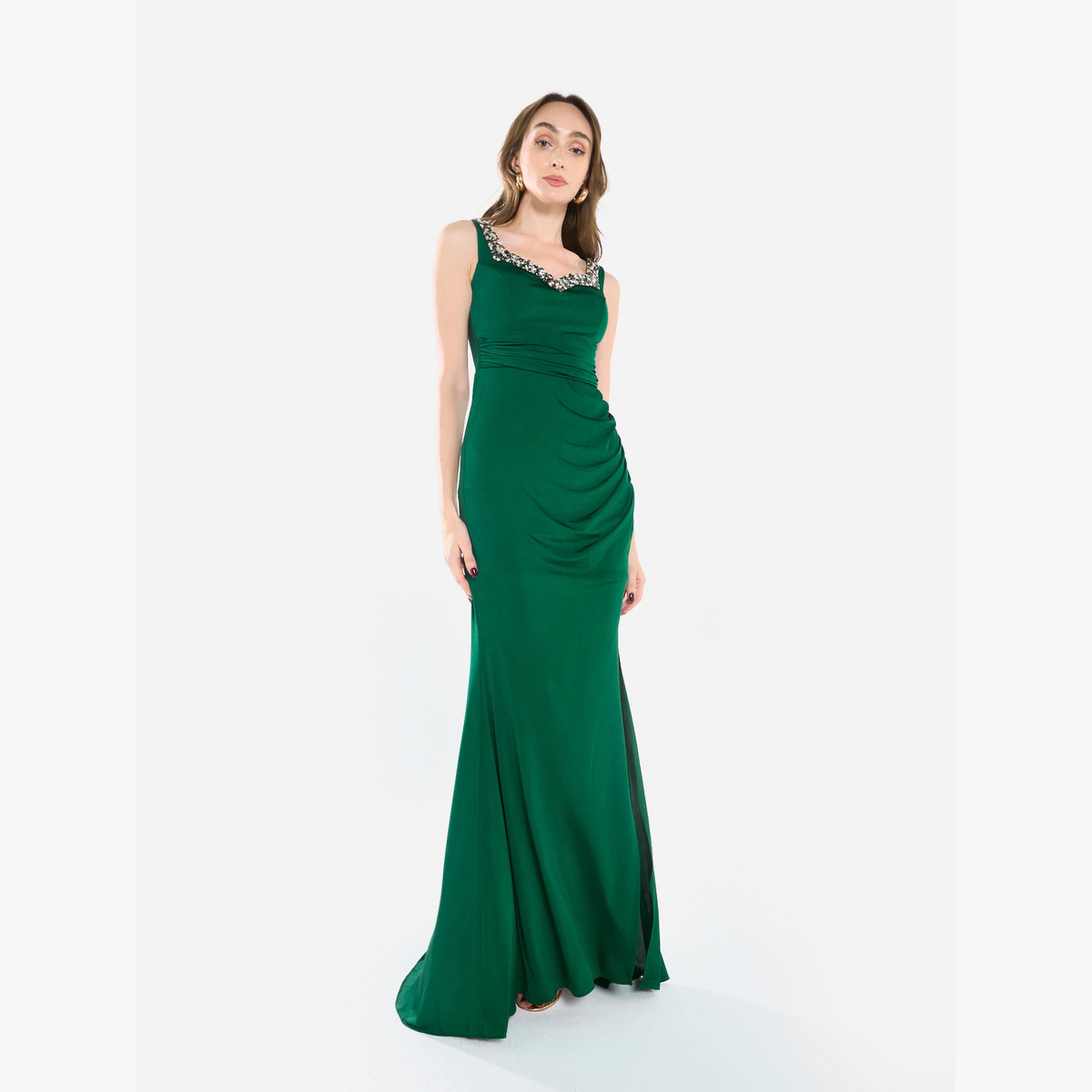 House of Moda Women Embellished Ruched Bodice Gown Maxi Dress-women-clothing-dresses-image-4