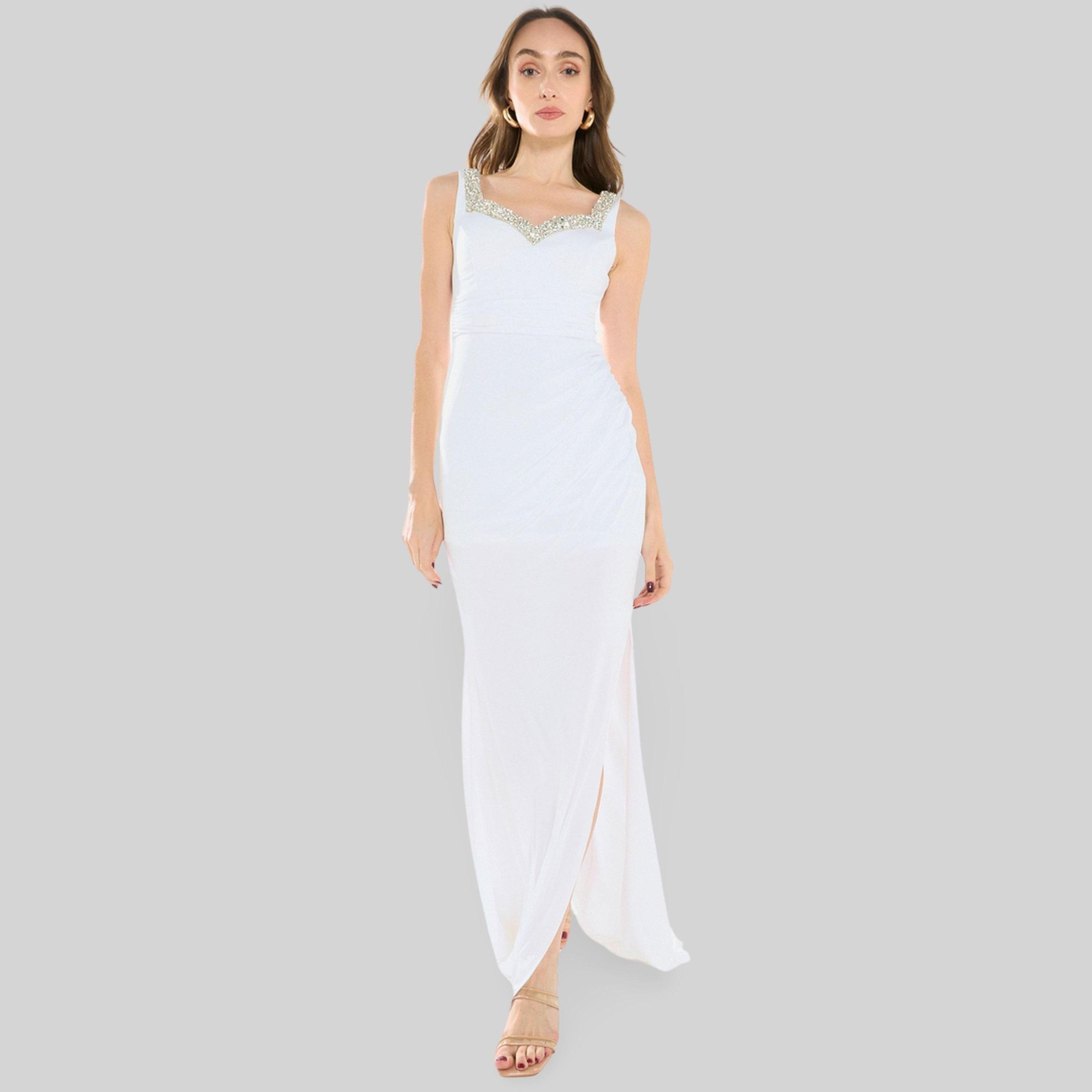 فستان سهرة طويل بزمزمات ومزين-women-clothing-dresses-image-1