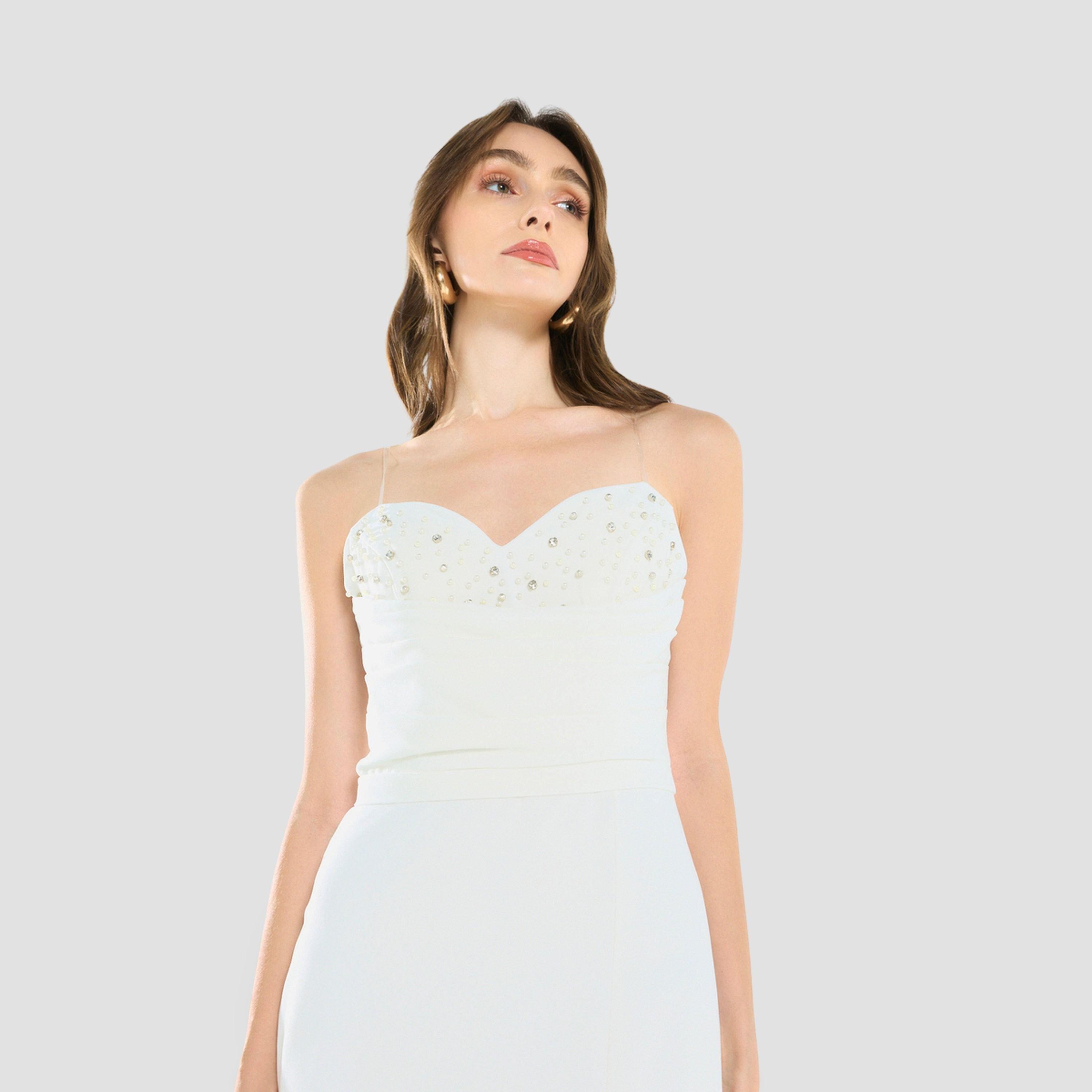 House of Moda Women Ruffled Cascade Beaded Gown Maxi Dress-women-clothing-dresses-image-5
