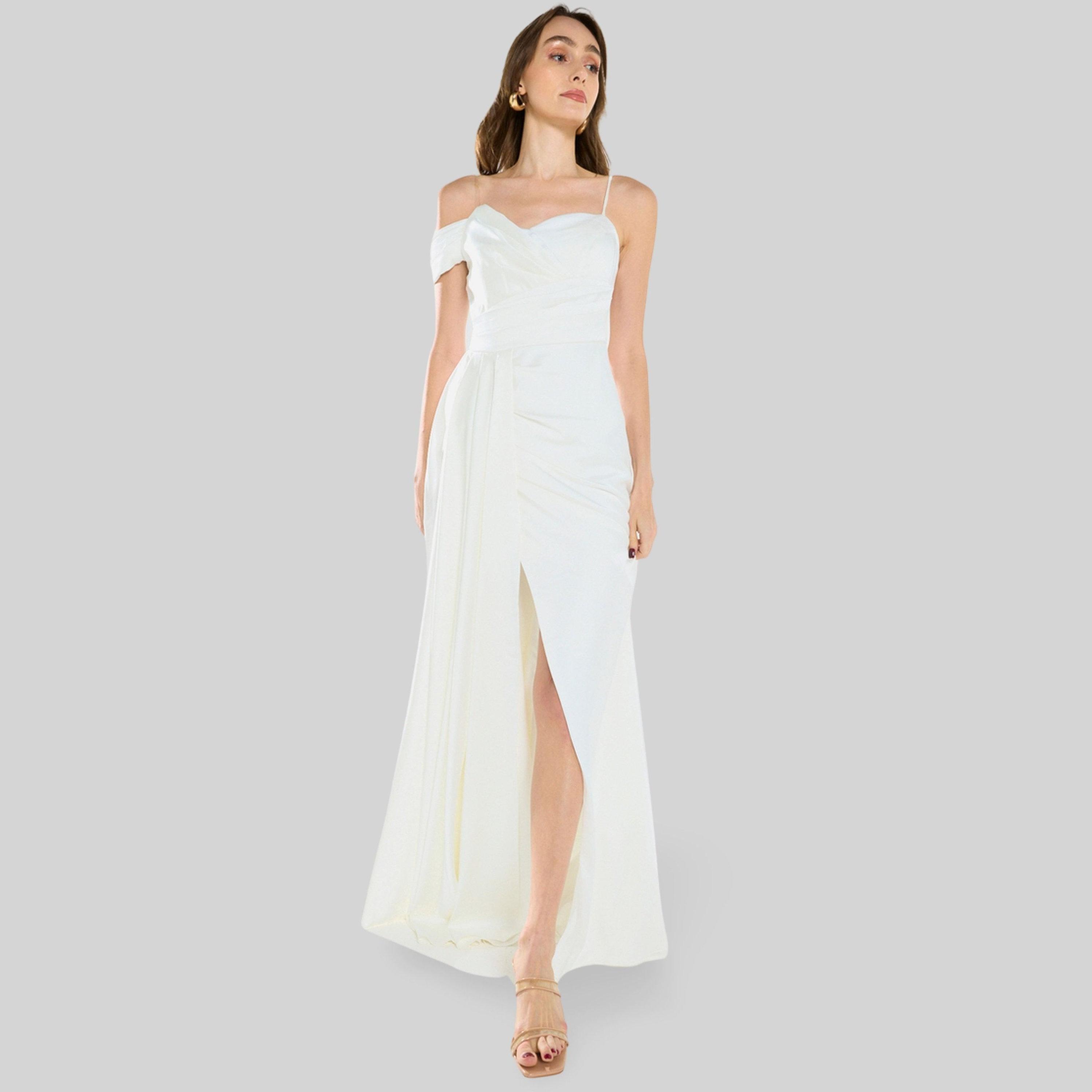 House of Moda Women Asymmetric Drape Overlay Maxi Dress-women-clothing-dresses-image-1