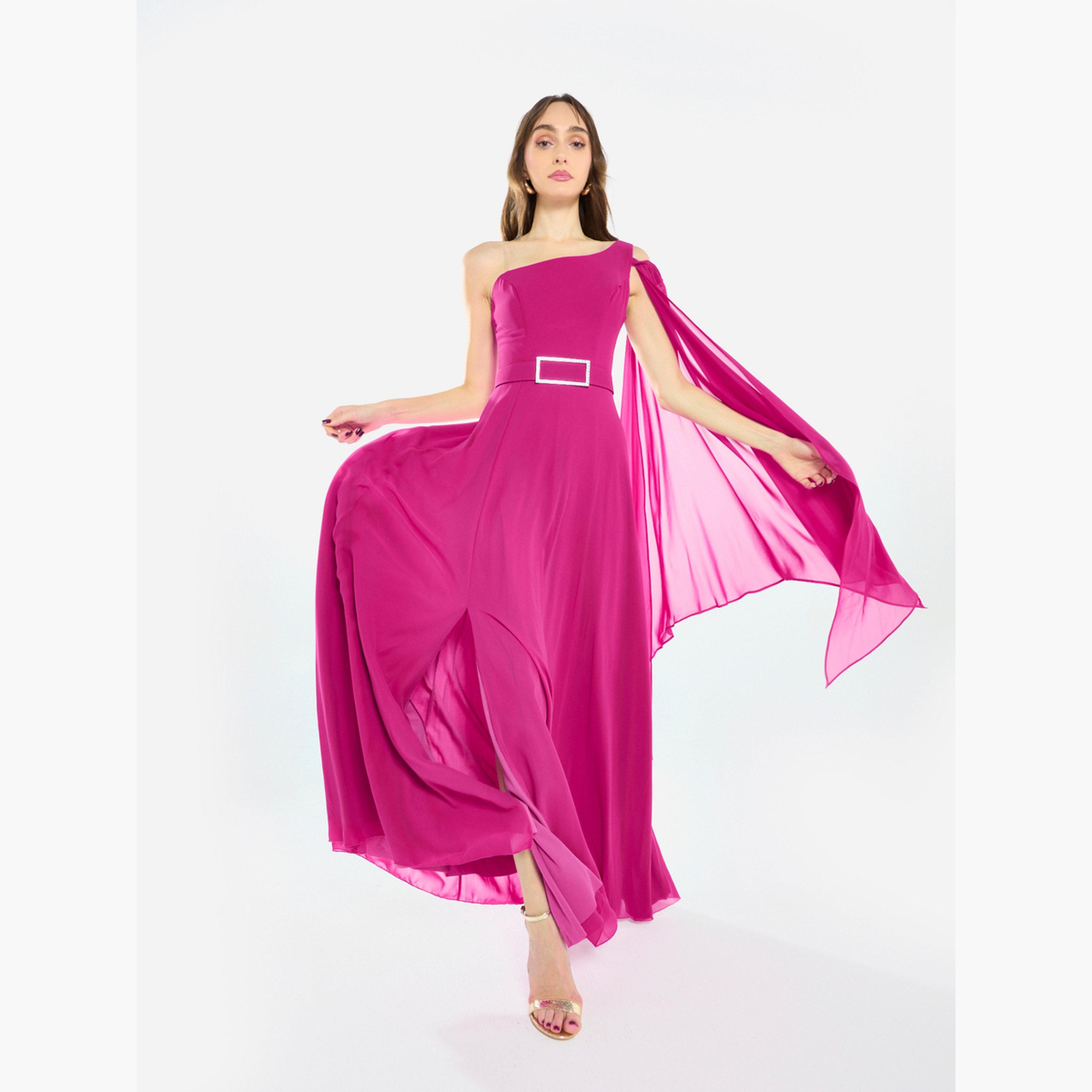 فستان سهرة طويل بكتف واحد-women-clothing-dresses-image-1