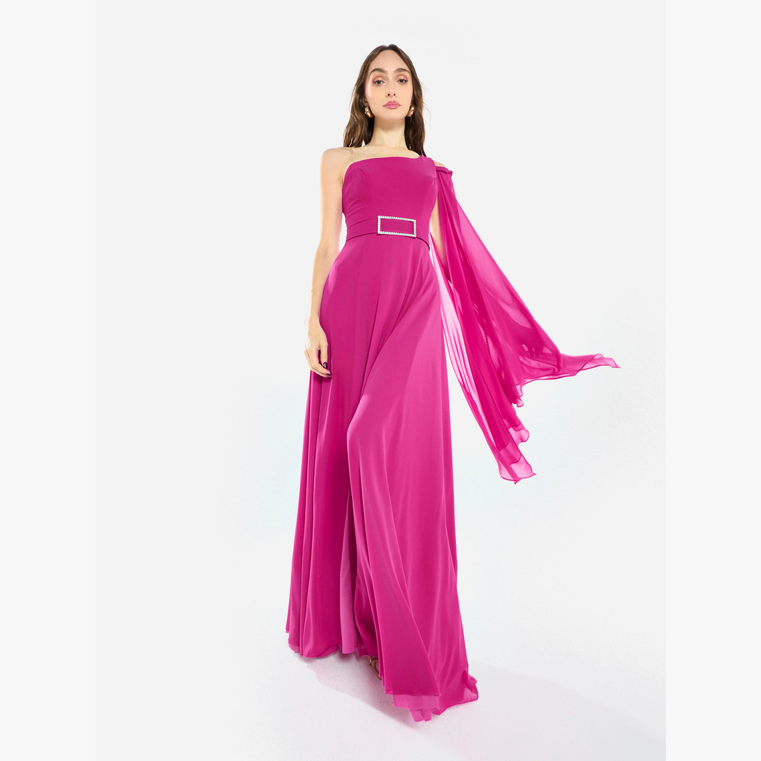 فستان سهرة طويل بكتف واحد-women-clothing-dresses-image-2