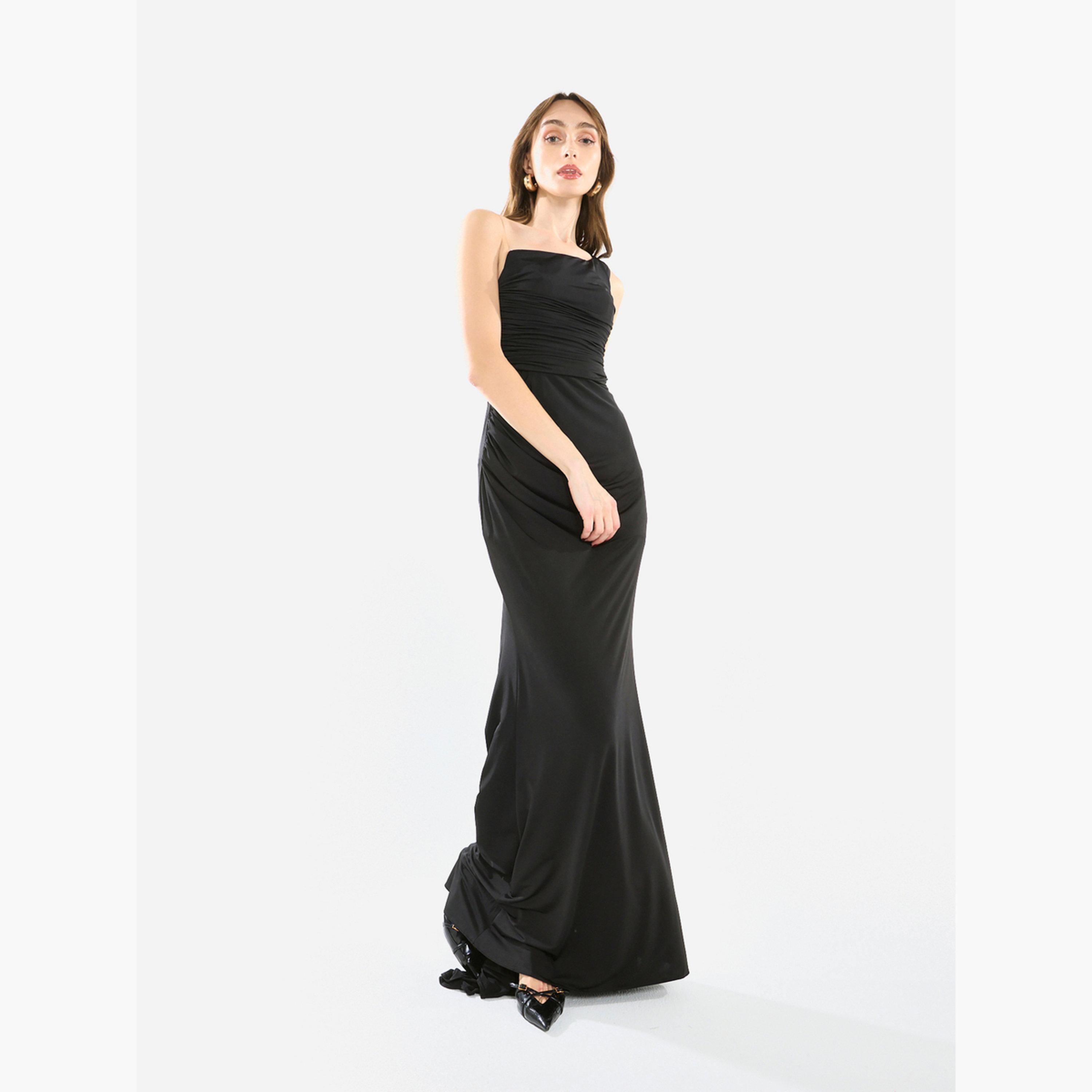 فستان سهرة طويل بكتف واحد-women-clothing-dresses-image-2